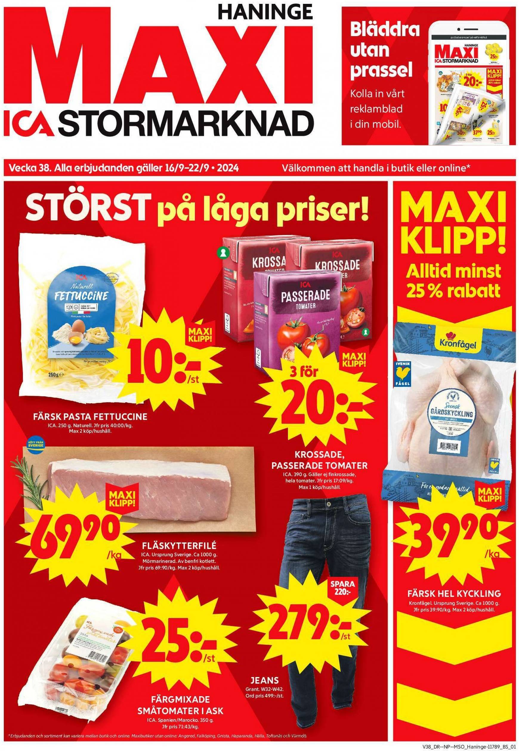 ICA Maxi-reklambladet giltigt från 16.09. - 22.09.