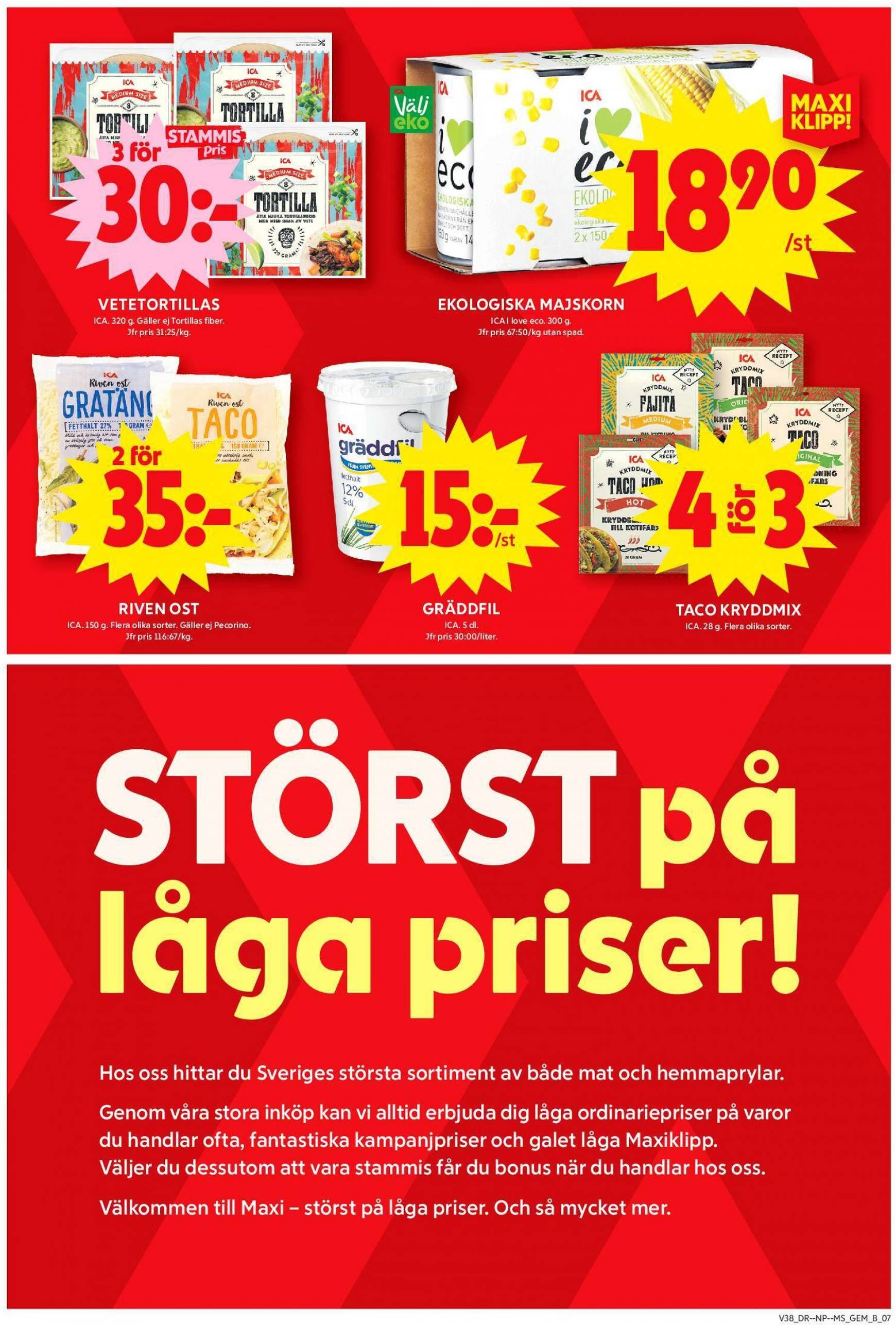 ICA Maxi-reklambladet giltigt från 16.09. - 22.09. 11