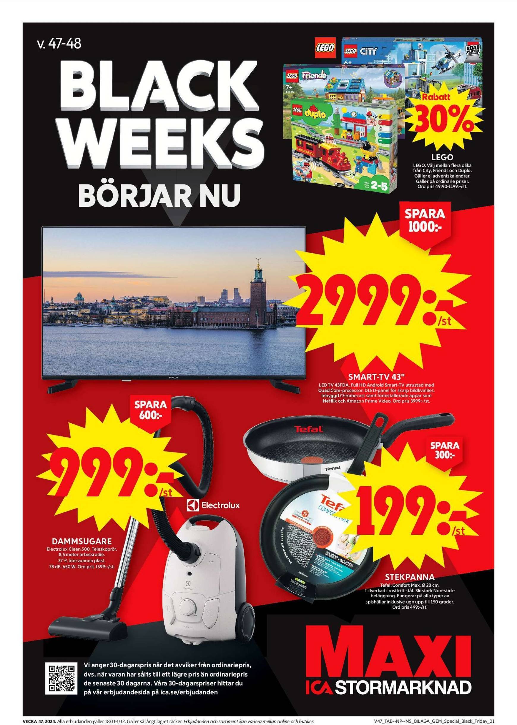 ICA Maxi-reklambladet är giltigt från 18.11. - 24.11. 17