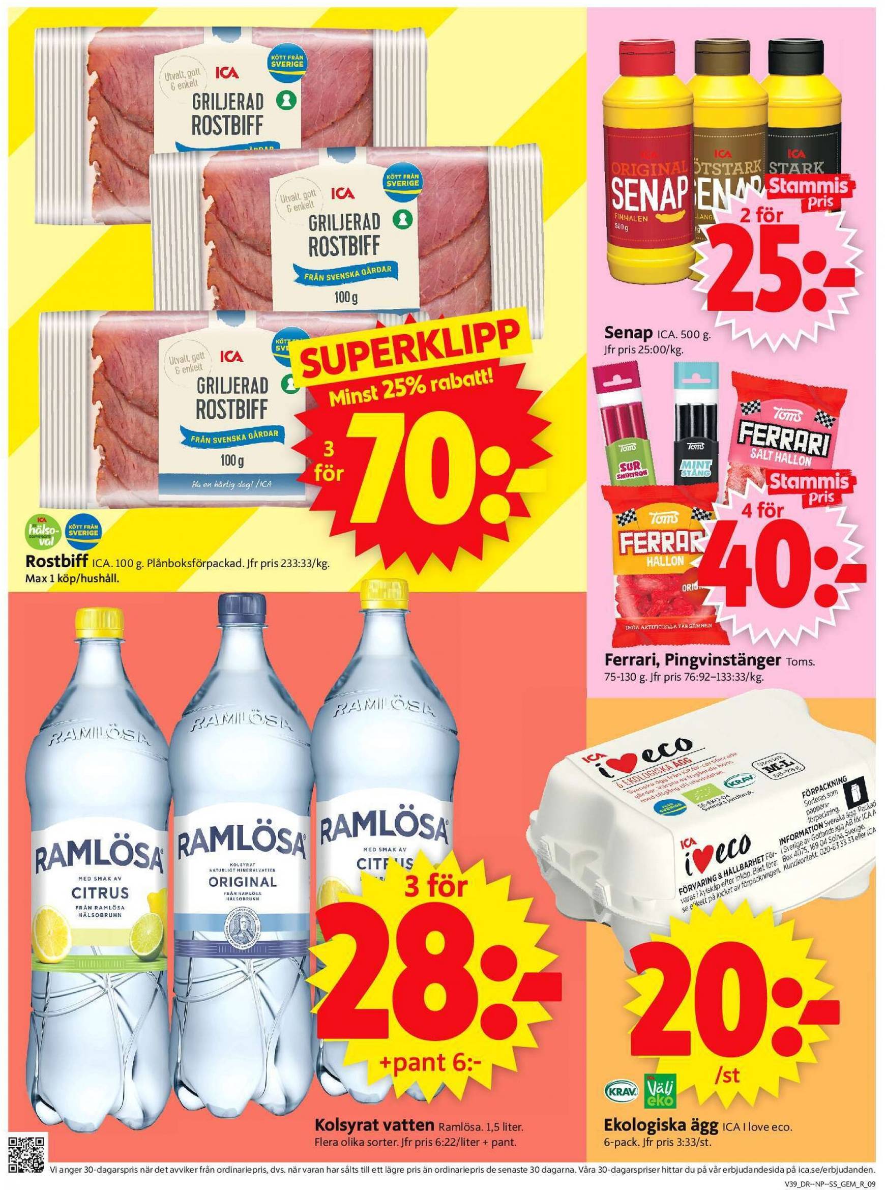 ICA Supermarket-reklambladet giltigt från 23.09. - 29.09. 11