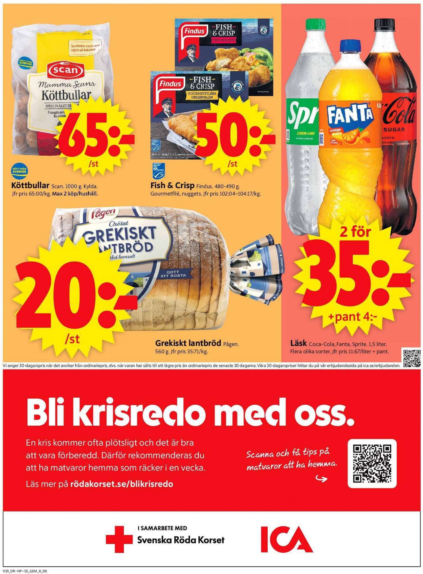 ICA Supermarket-reklambladet giltigt från 23.09. - 29.09. 10