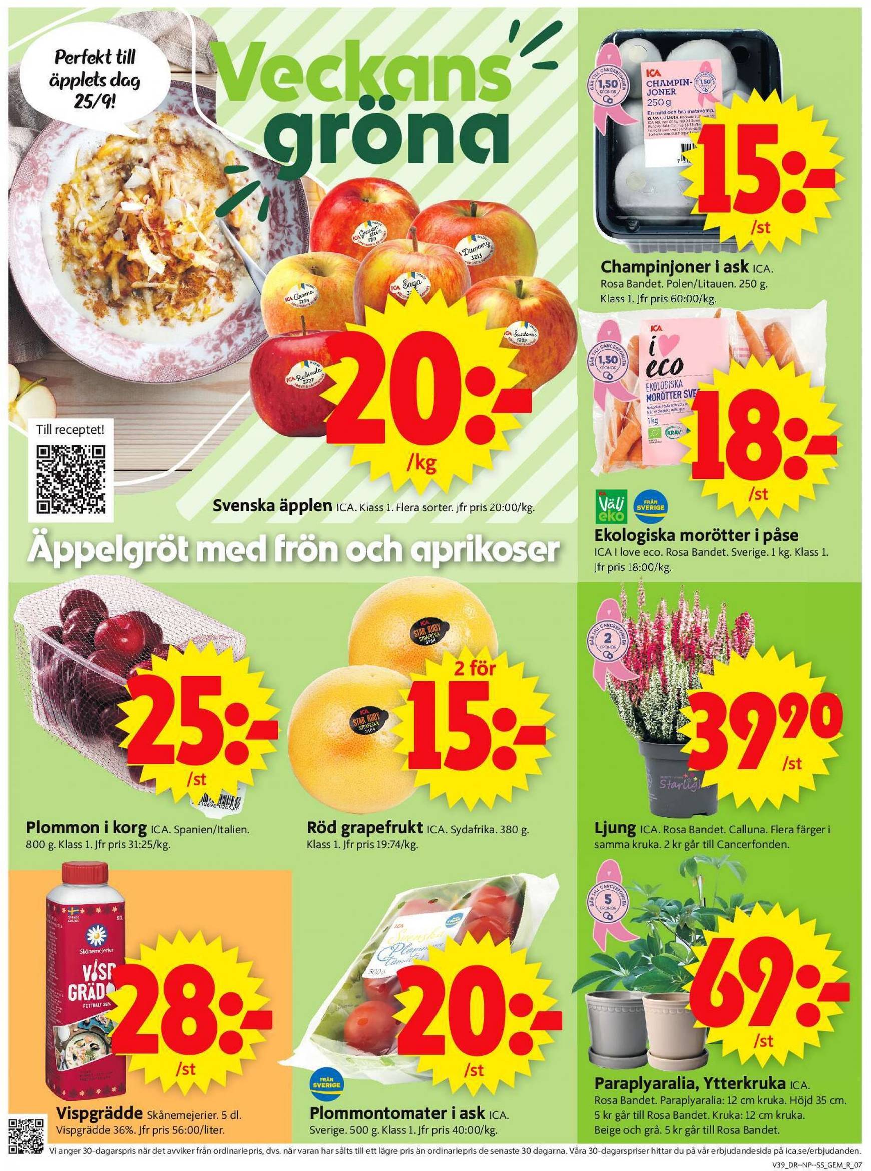 ICA Supermarket-reklambladet giltigt från 23.09. - 29.09. 9