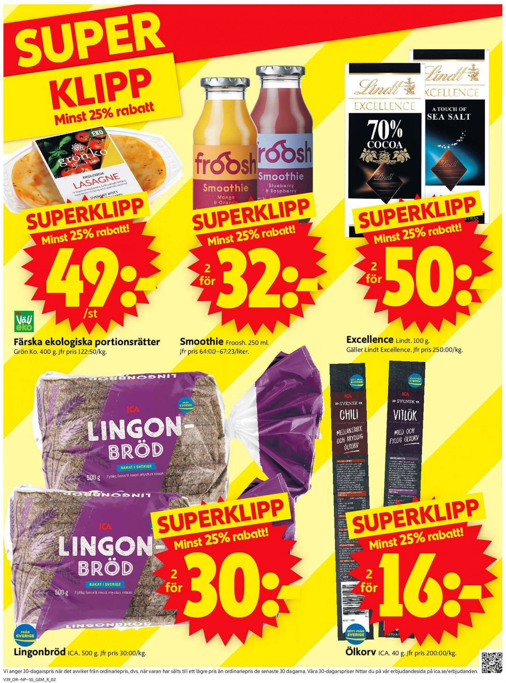 ICA Supermarket-reklambladet giltigt från 23.09. - 29.09. 2