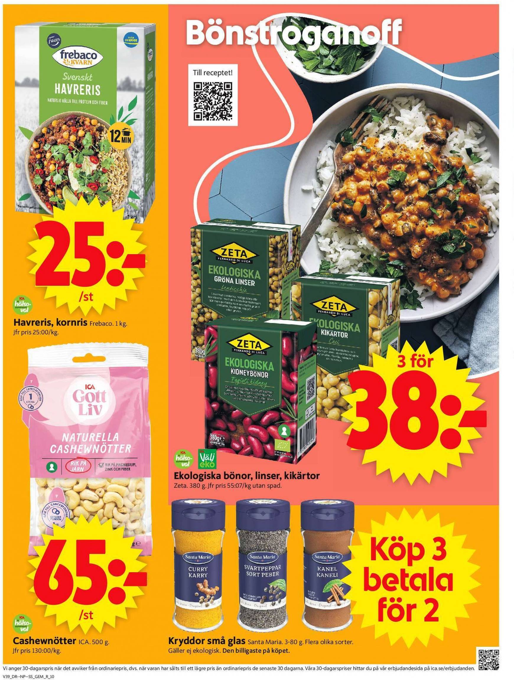 ICA Supermarket-reklambladet giltigt från 23.09. - 29.09. 12