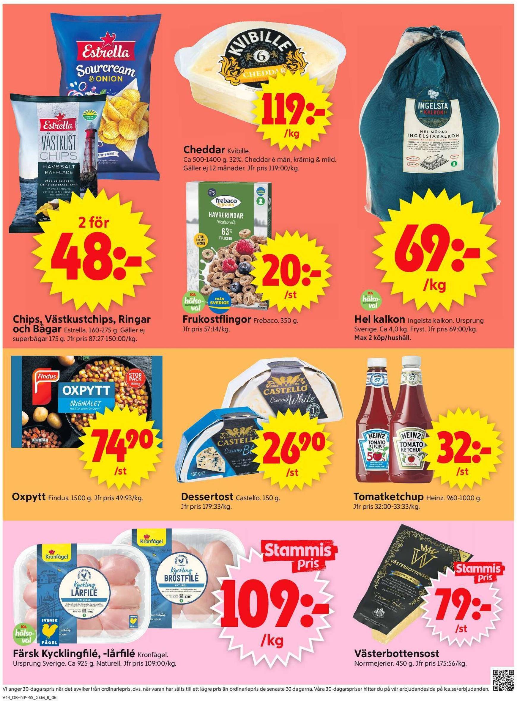 ICA Supermarket-reklambladet är giltigt från 28.10. - 03.11. 8