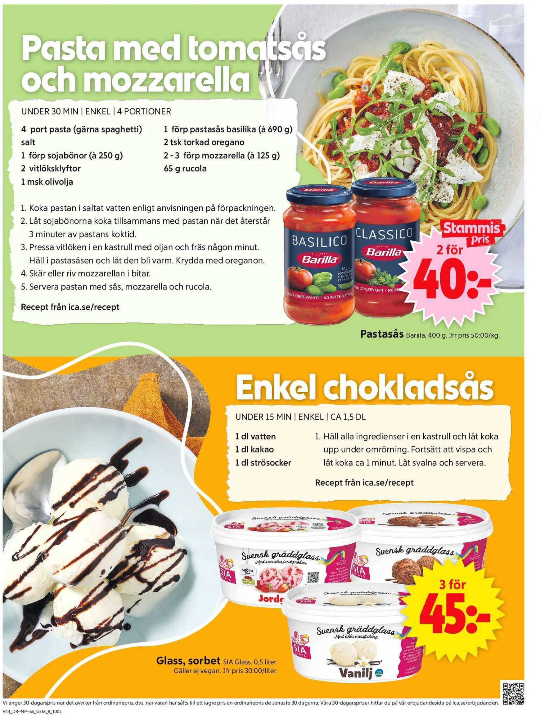 ICA Supermarket-reklambladet är giltigt från 28.10. - 03.11. 6