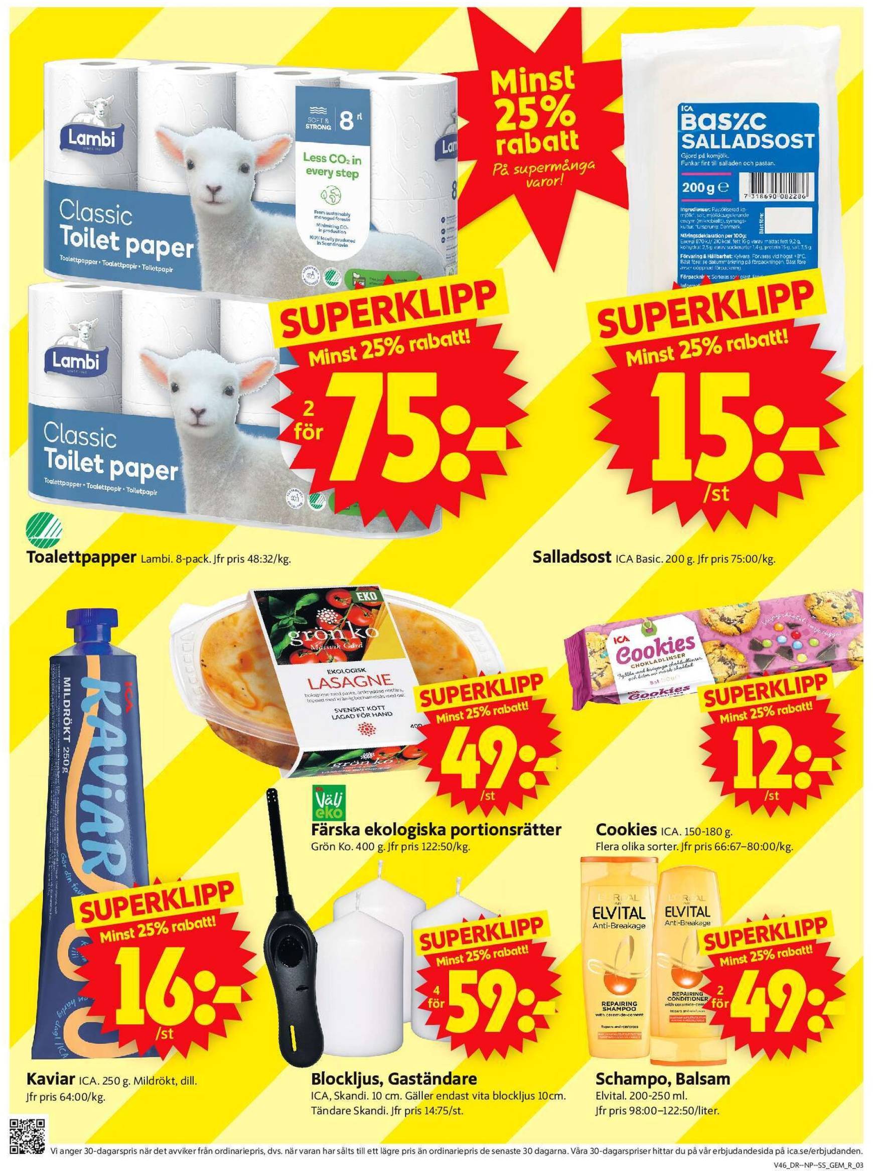 ICA Supermarket-reklambladet är giltigt från 11.11. - 17.11. 3