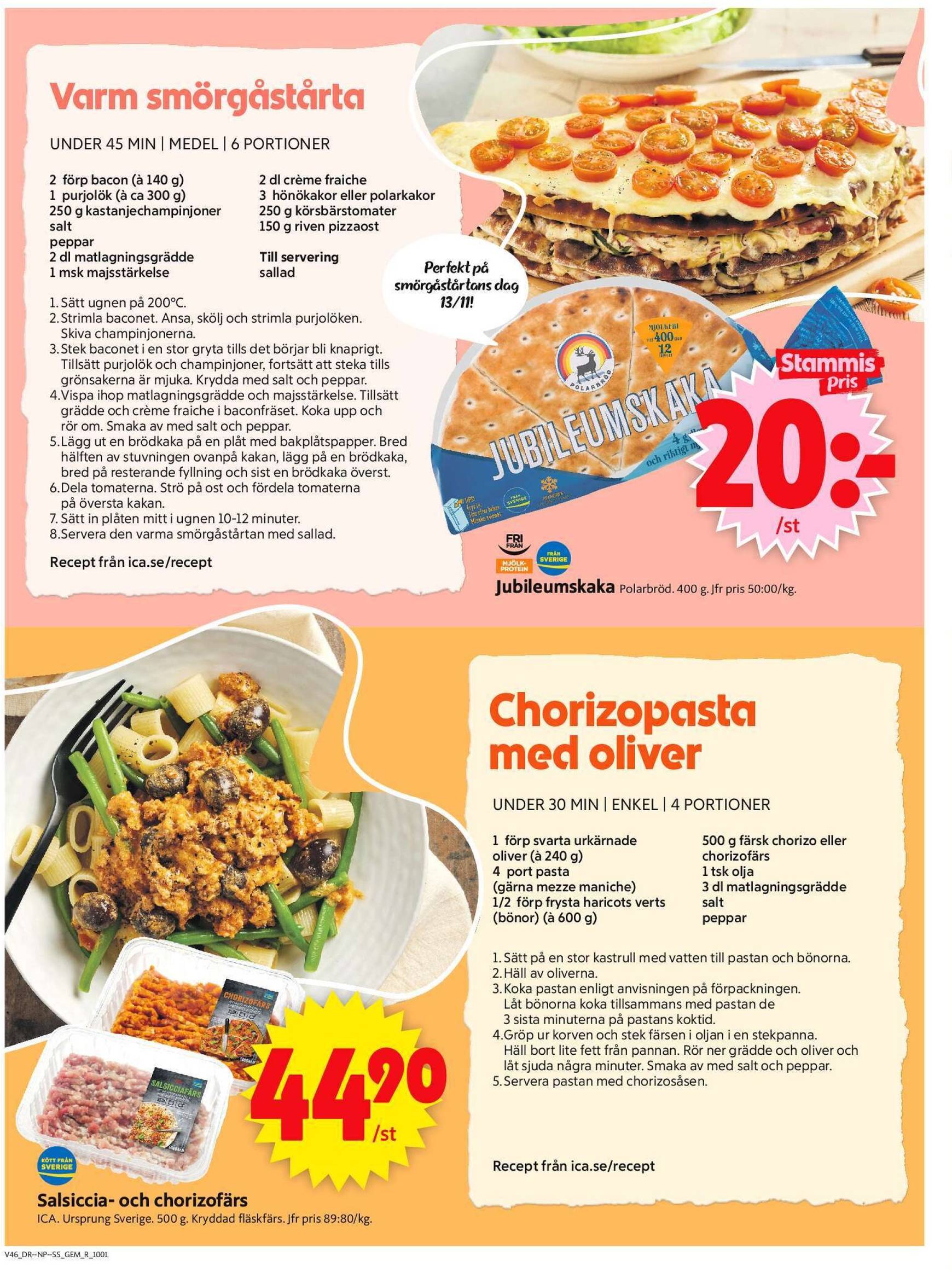 ICA Supermarket-reklambladet är giltigt från 11.11. - 17.11. 6