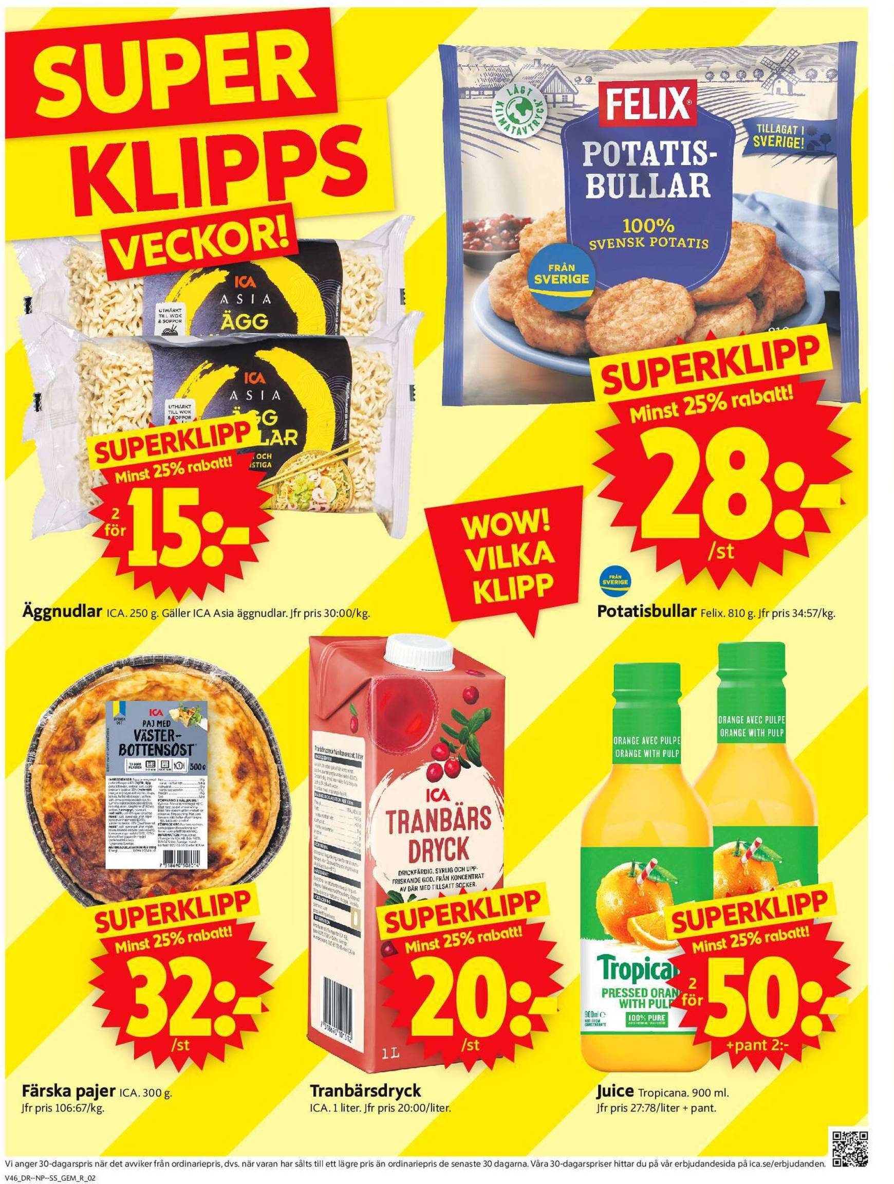 ICA Supermarket-reklambladet är giltigt från 11.11. - 17.11. 2