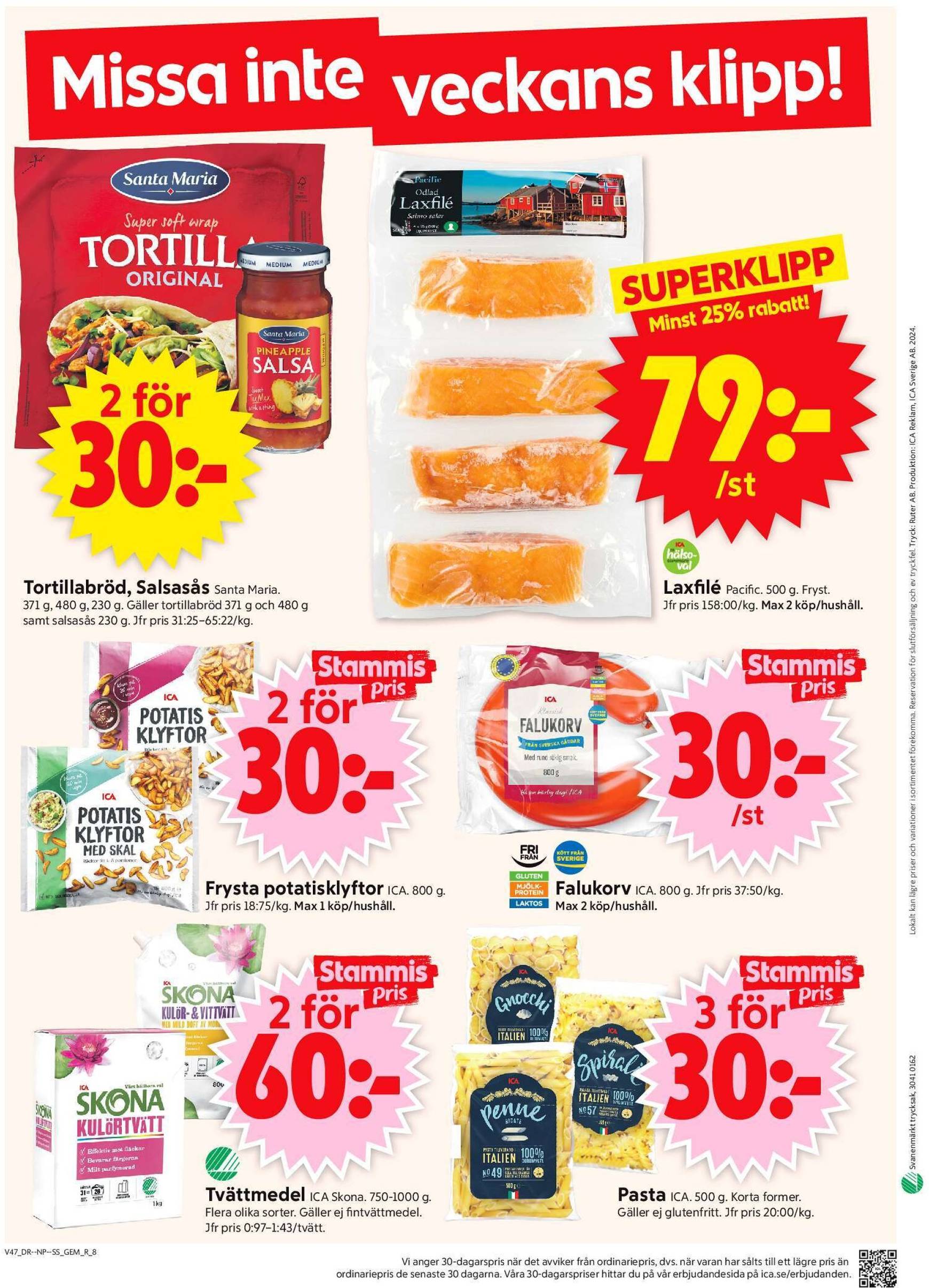 ICA Supermarket-reklambladet är giltigt från 18.11. - 24.11. 10