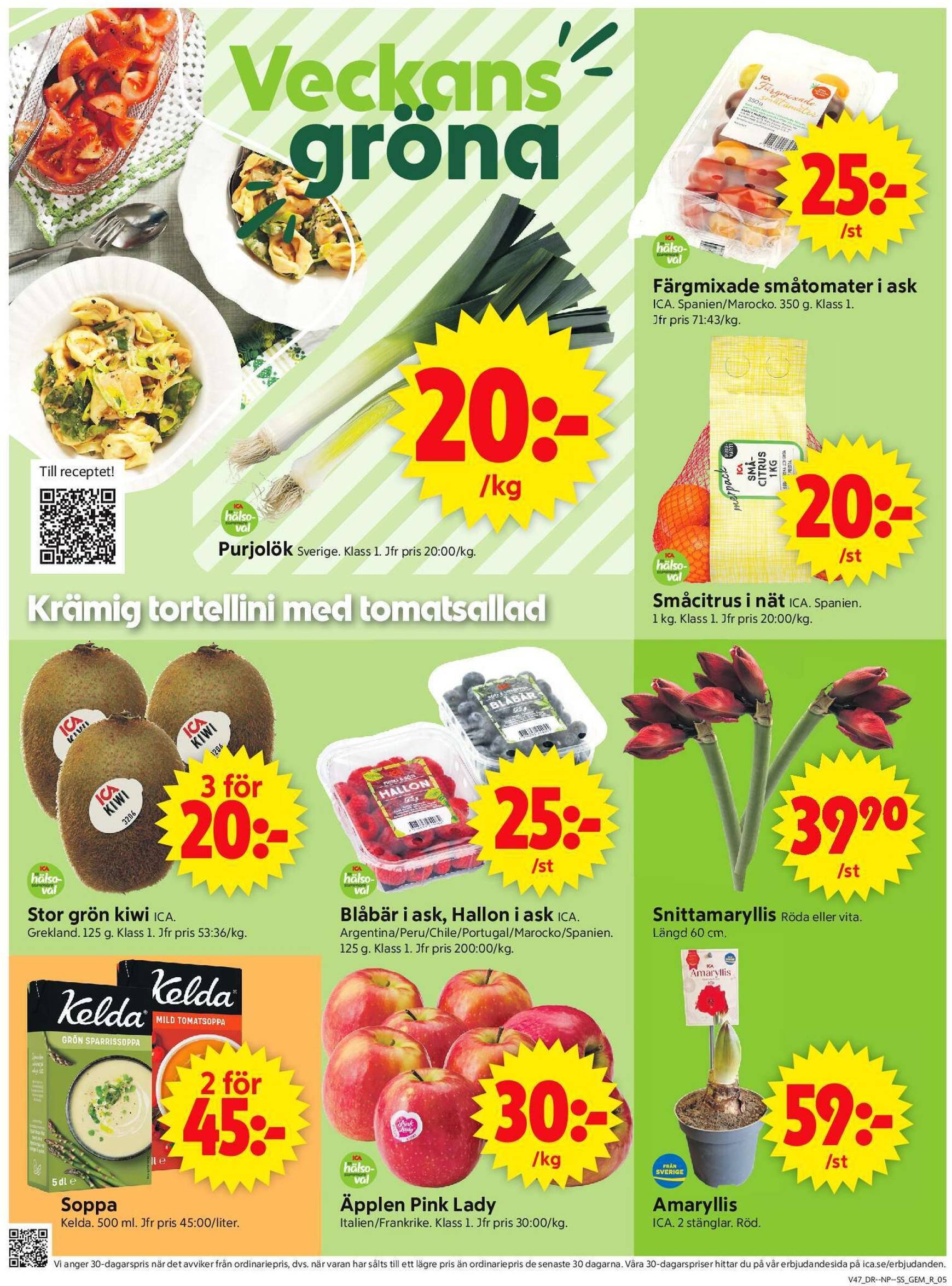 ICA Supermarket-reklambladet är giltigt från 18.11. - 24.11. 5