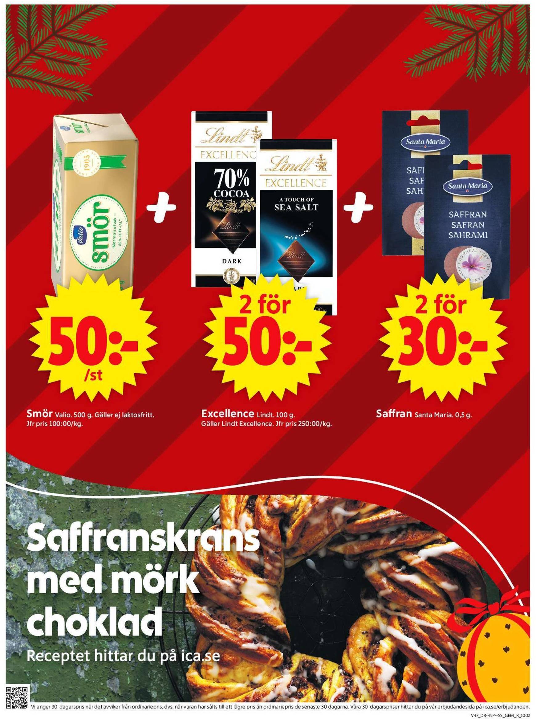 ICA Supermarket-reklambladet är giltigt från 18.11. - 24.11. 7