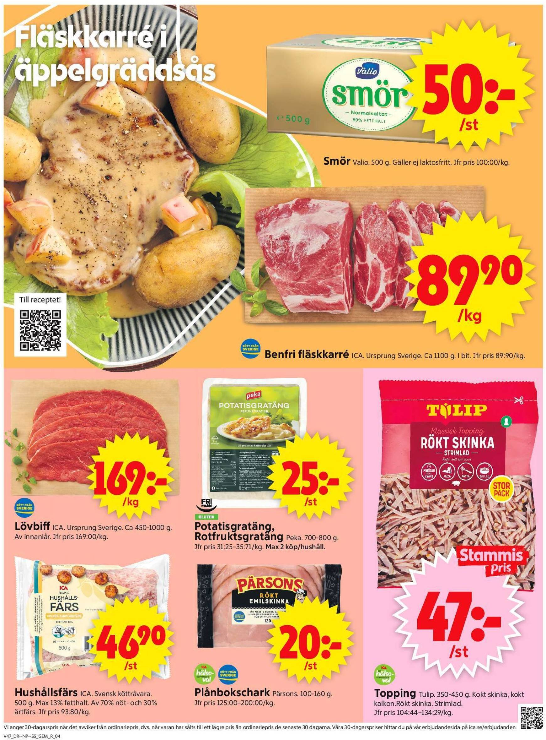 ICA Supermarket-reklambladet är giltigt från 18.11. - 24.11. 4