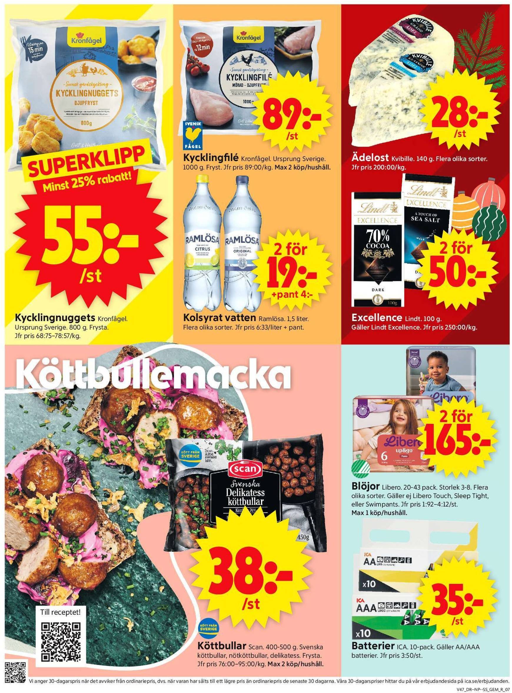 ICA Supermarket-reklambladet är giltigt från 18.11. - 24.11. 9