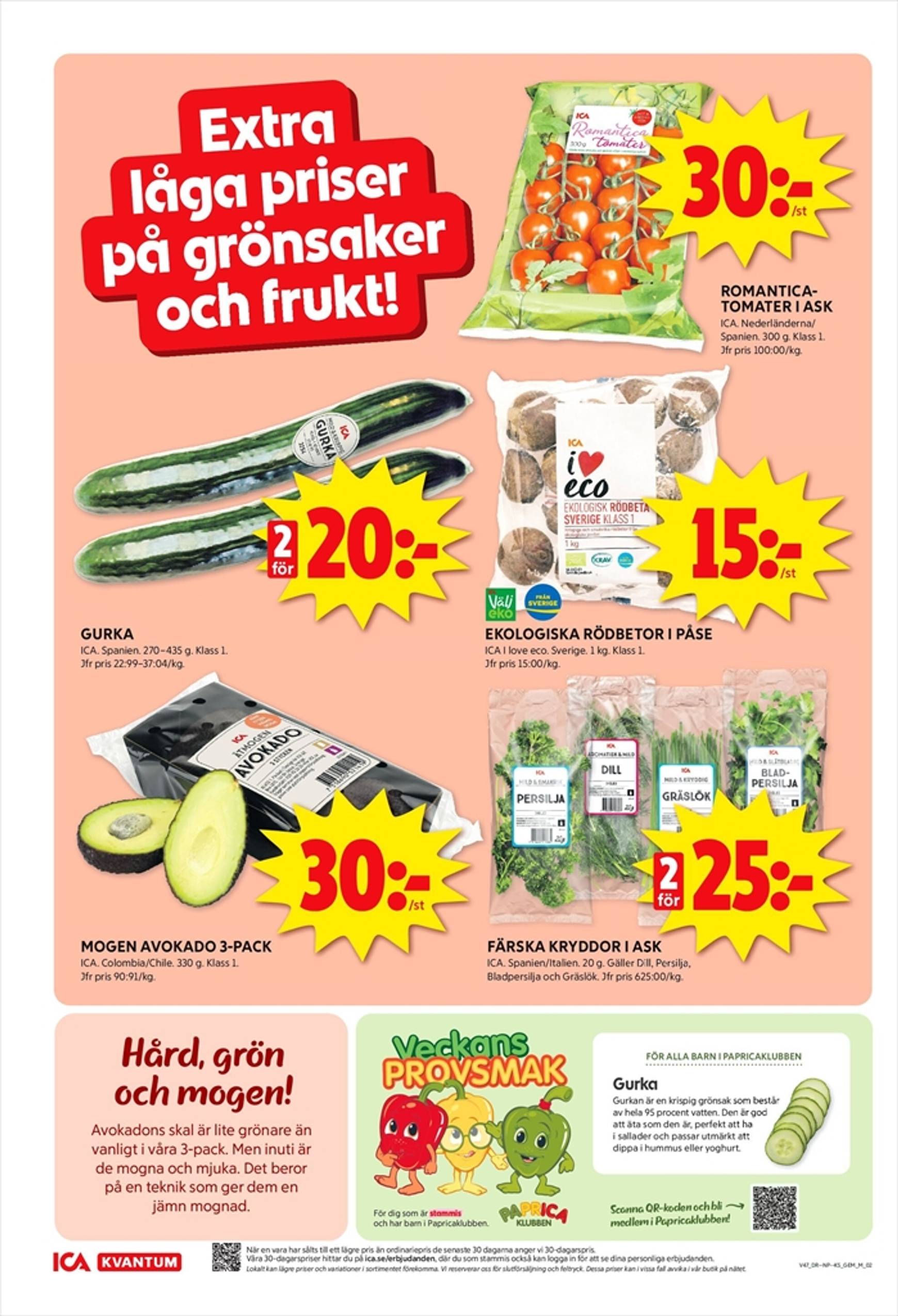 ICA Kvantum-reklambladet är giltigt från 18.11. - 24.11. 2