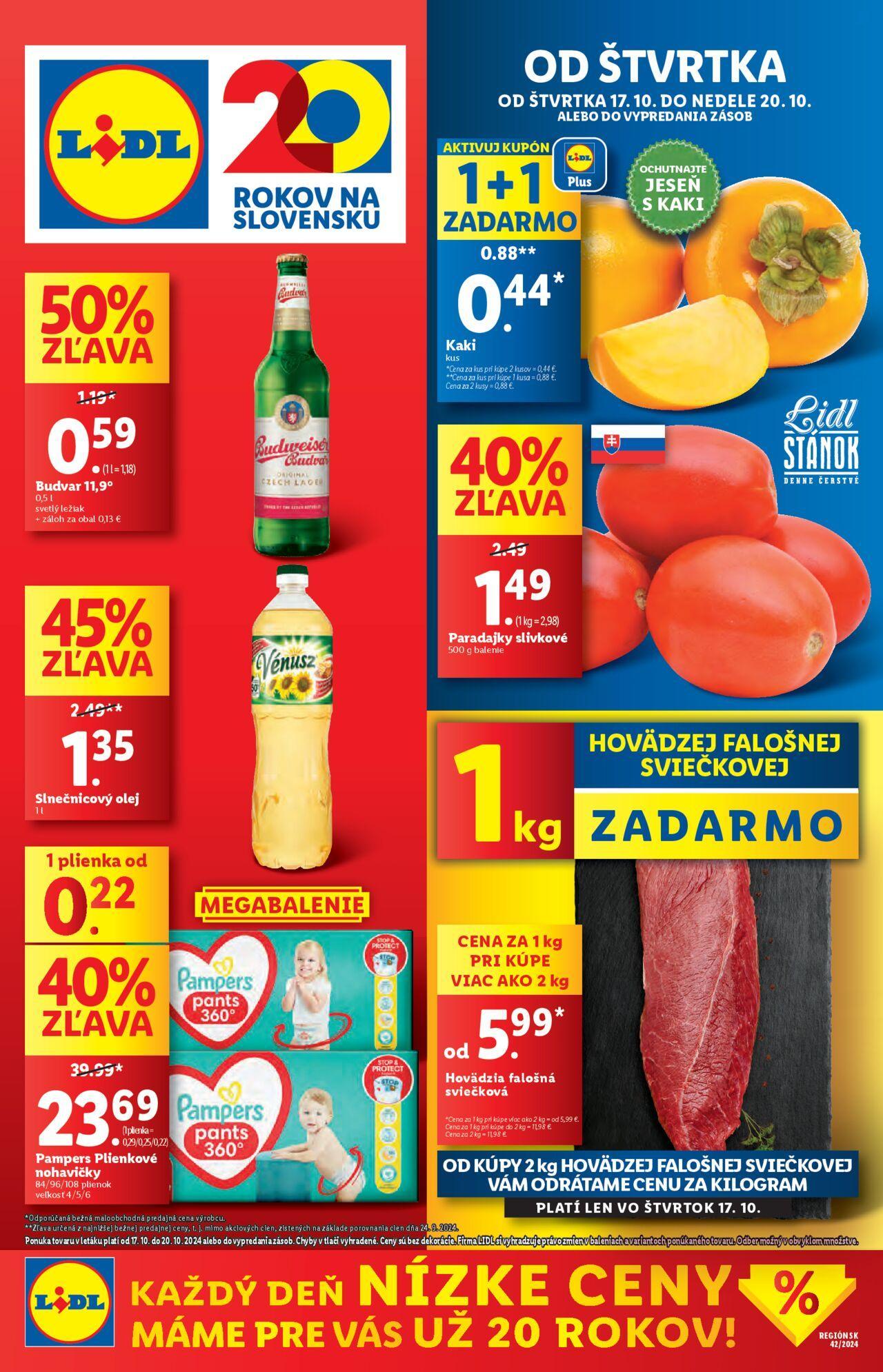 Lidl leták 17.10.2024 - 20.10.2024