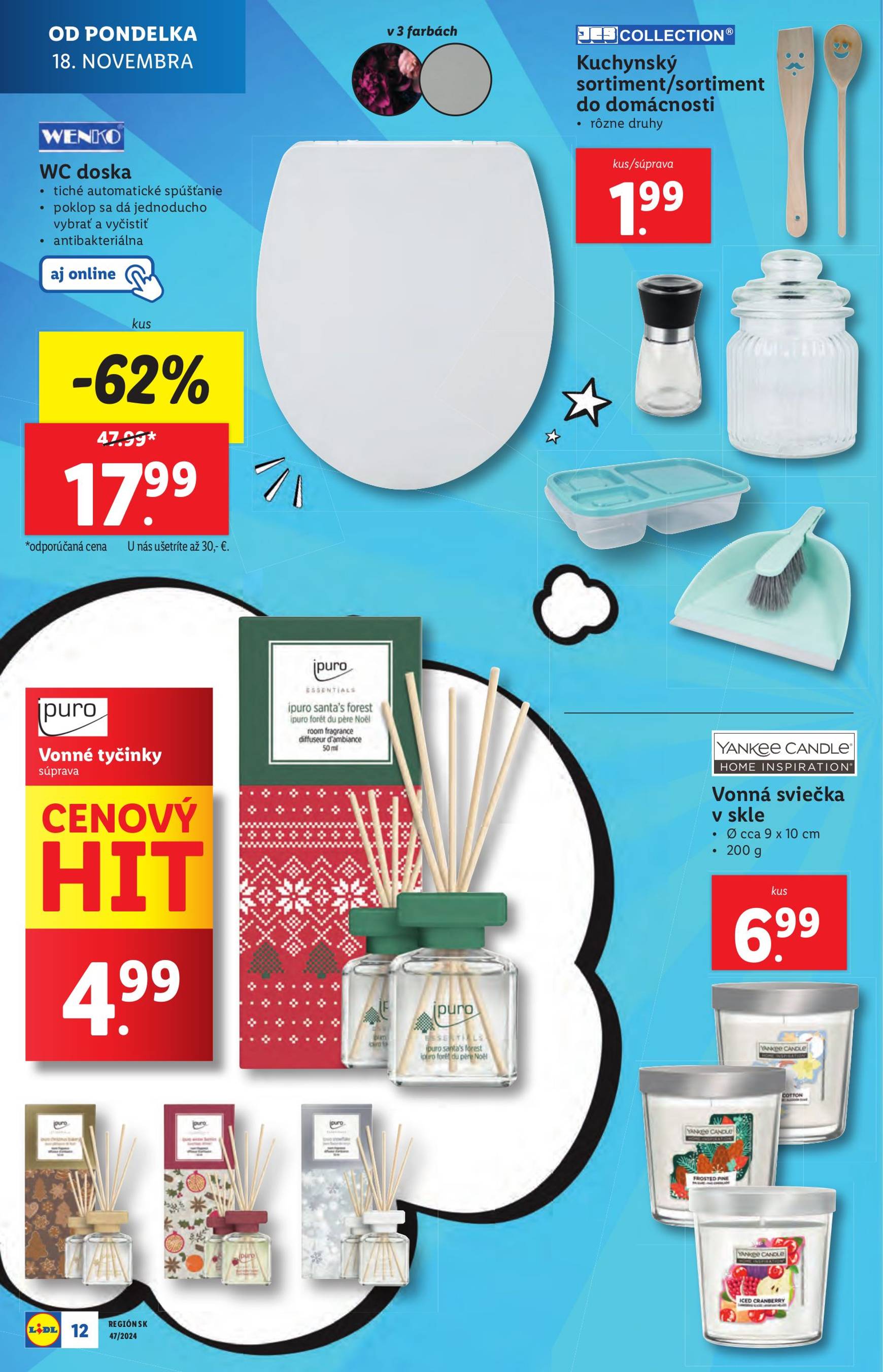 Lidl - Spotrebný tovar leták platný od 18.11. - 24.11. 12