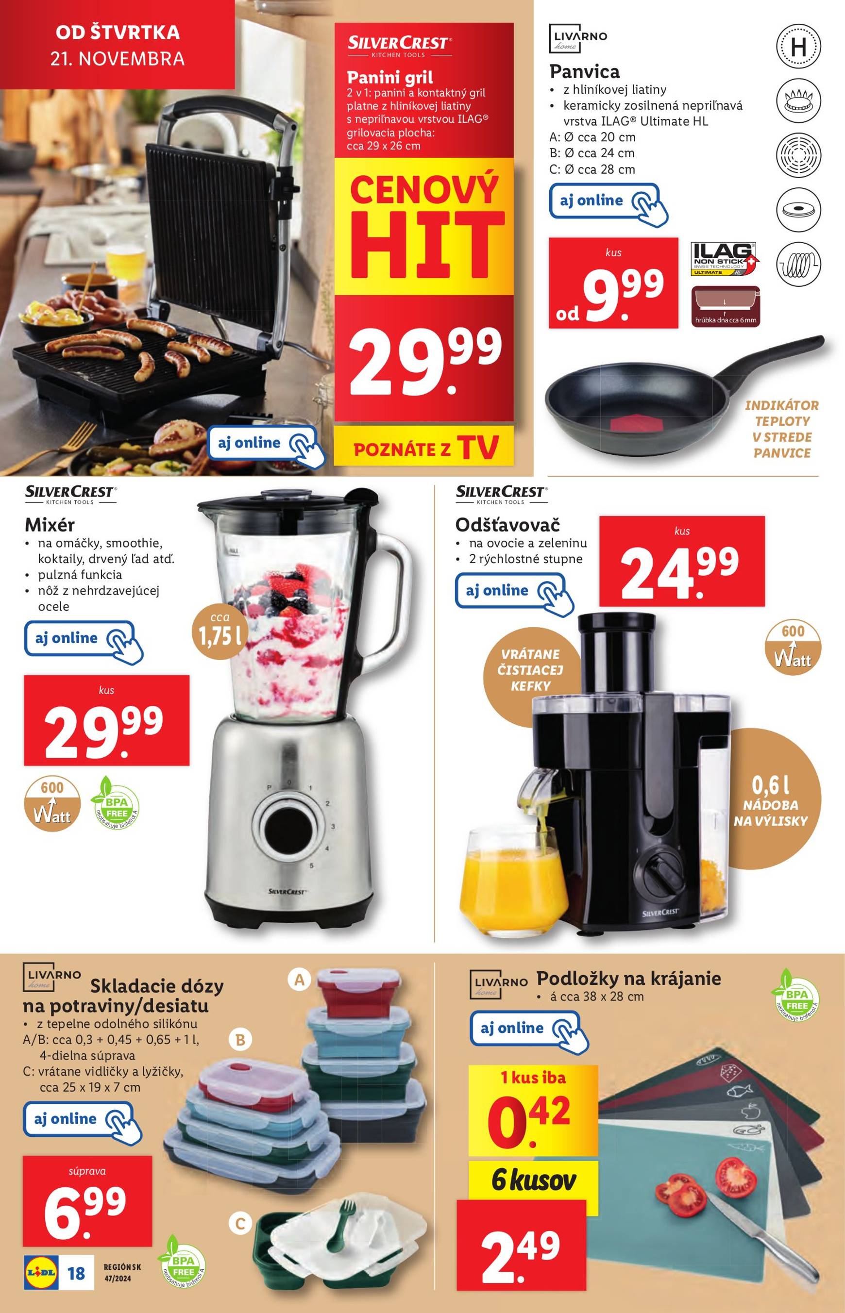 Lidl - Spotrebný tovar leták platný od 18.11. - 24.11. 20