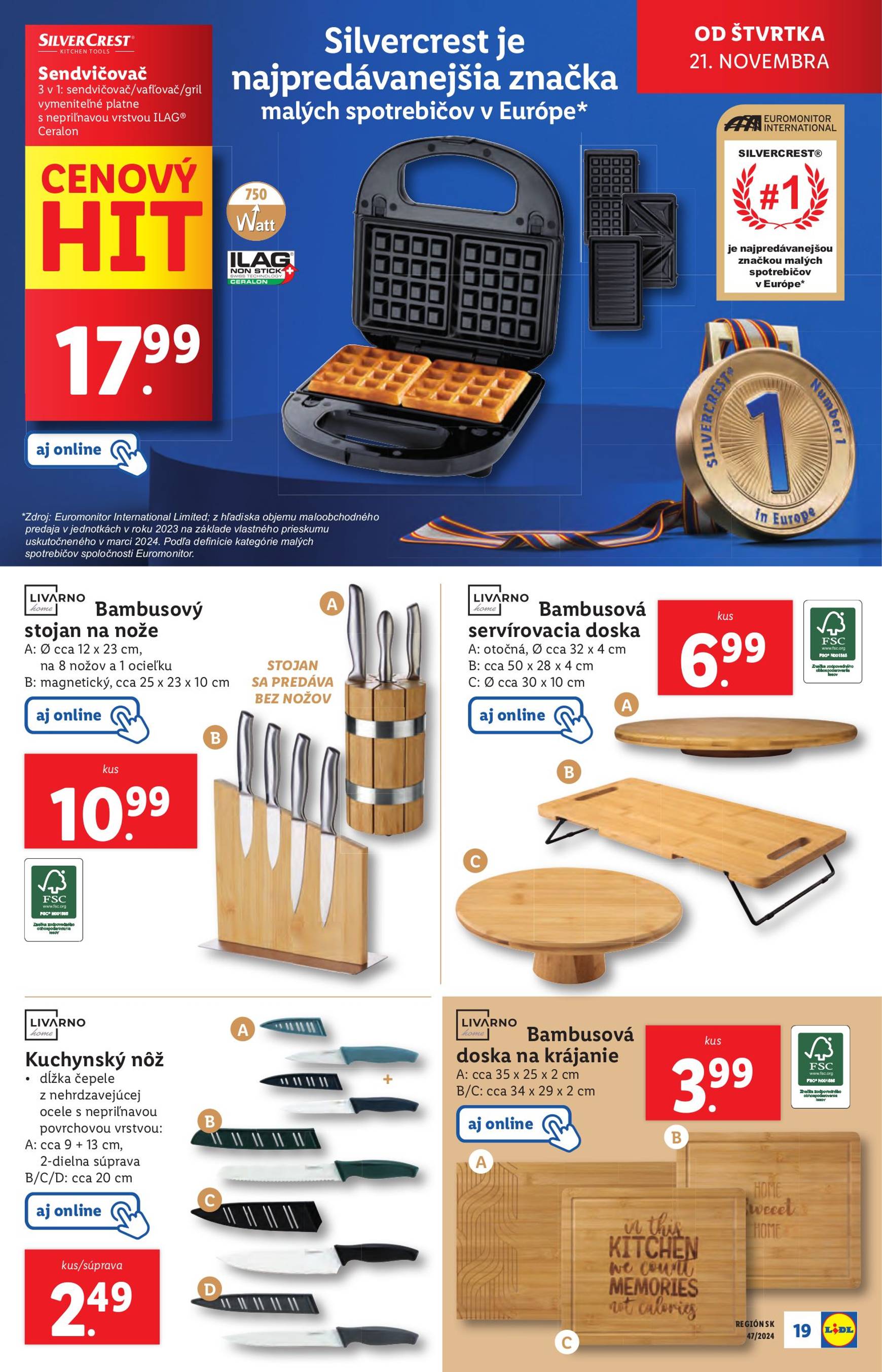 Lidl - Spotrebný tovar leták platný od 18.11. - 24.11. 21