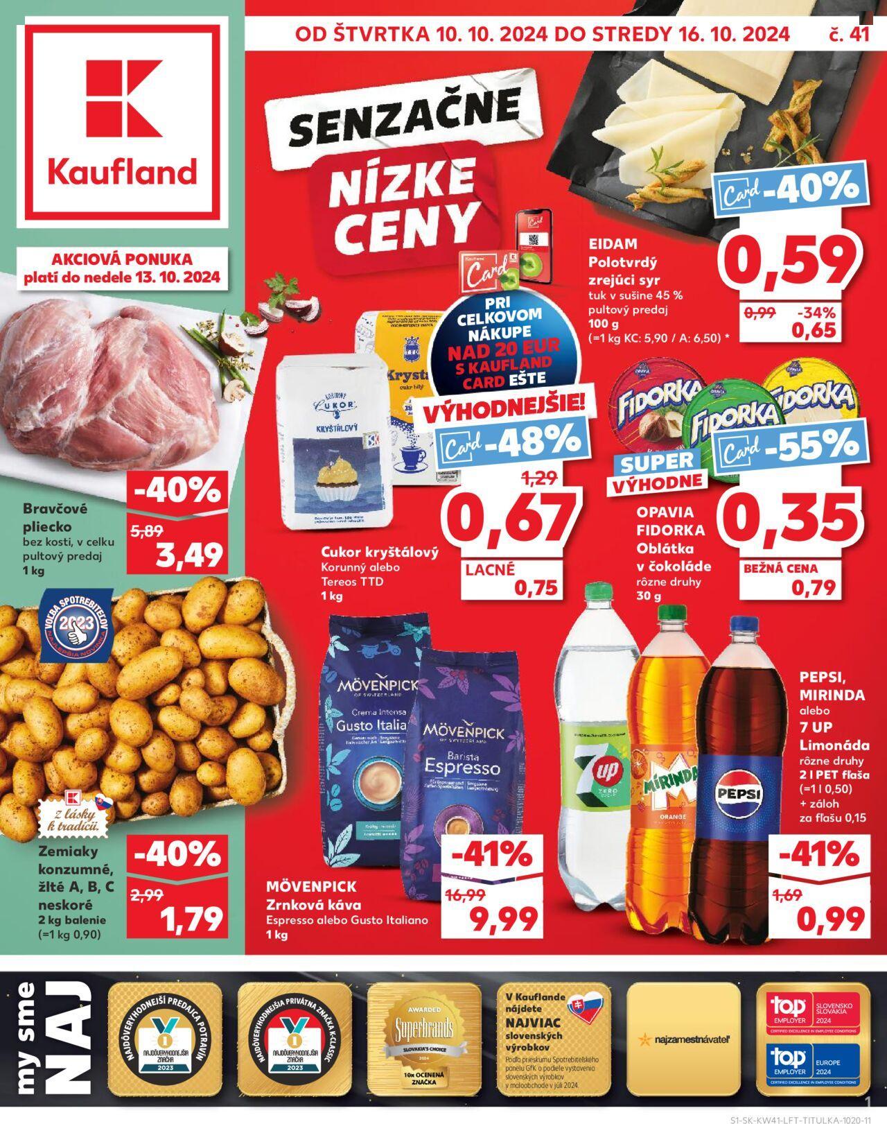 Leták Kaufland Bratislava Záhorská Bystrica » 10.10.2024 - 16.10.2024