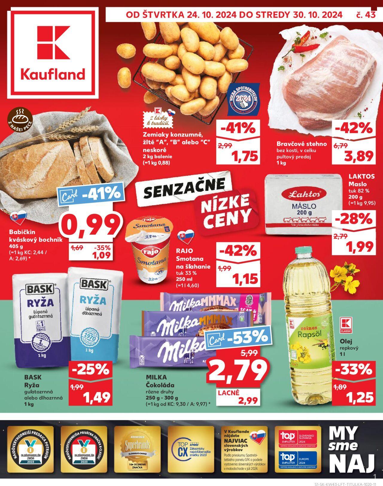 Leták Kaufland Veľký Meder » 24.10.2024 - 30.10.2024