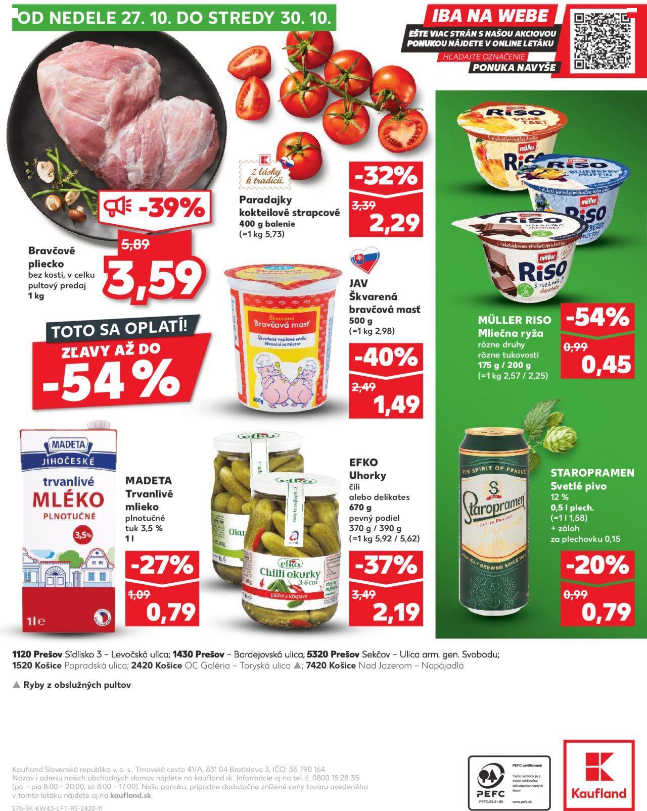 Leták Kaufland Košice-OC Galéria » 24.10.2024 - 30.10.2024 76