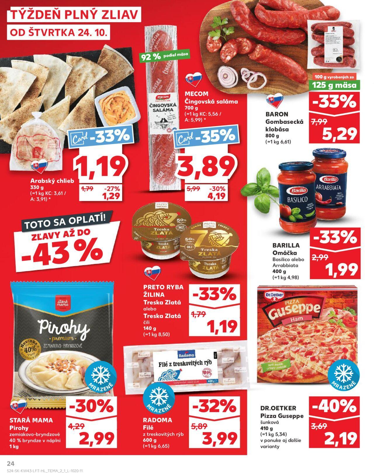 Leták Kaufland Košice-OC Galéria » 24.10.2024 - 30.10.2024 24