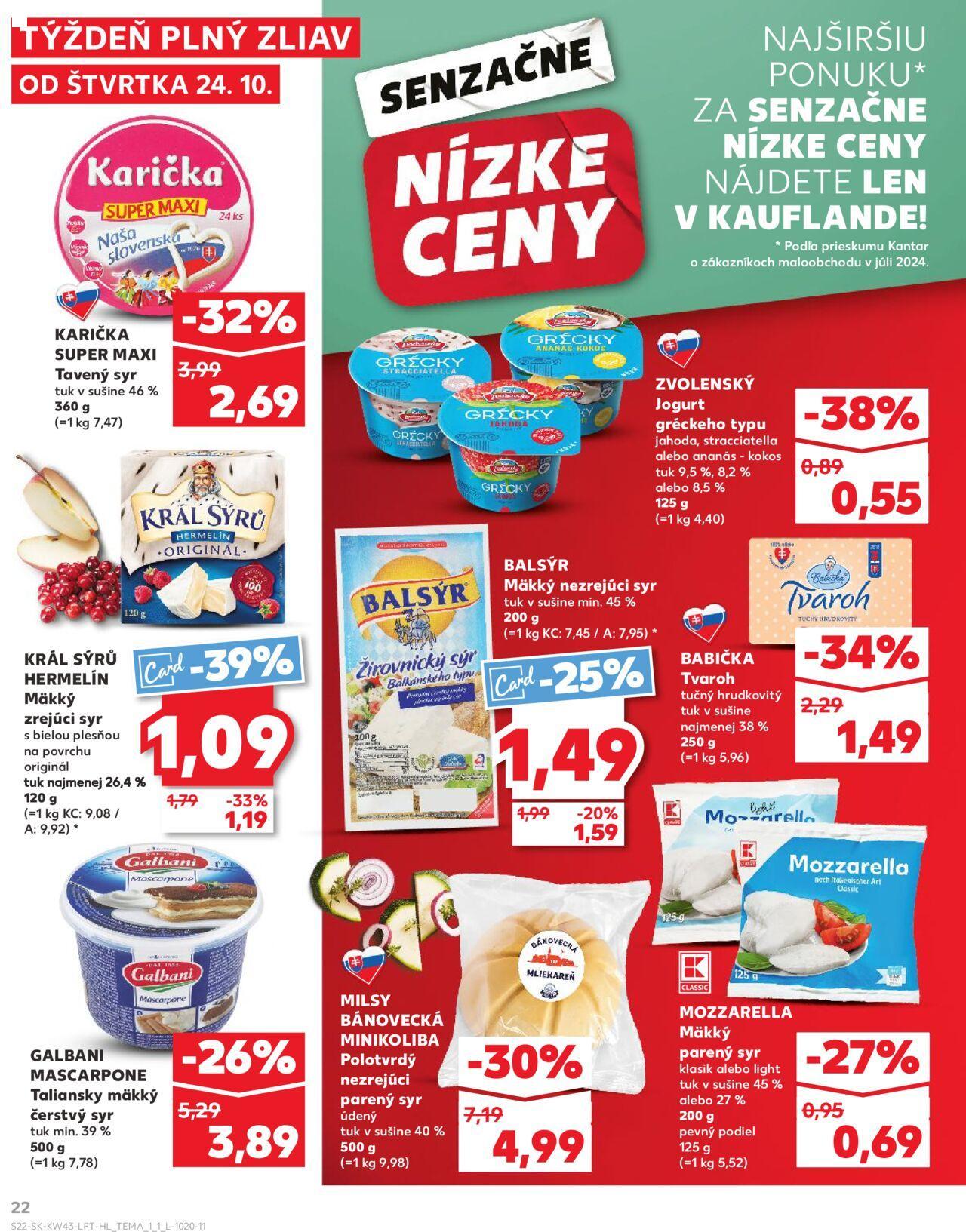 Leták Kaufland Košice-OC Galéria » 24.10.2024 - 30.10.2024 22