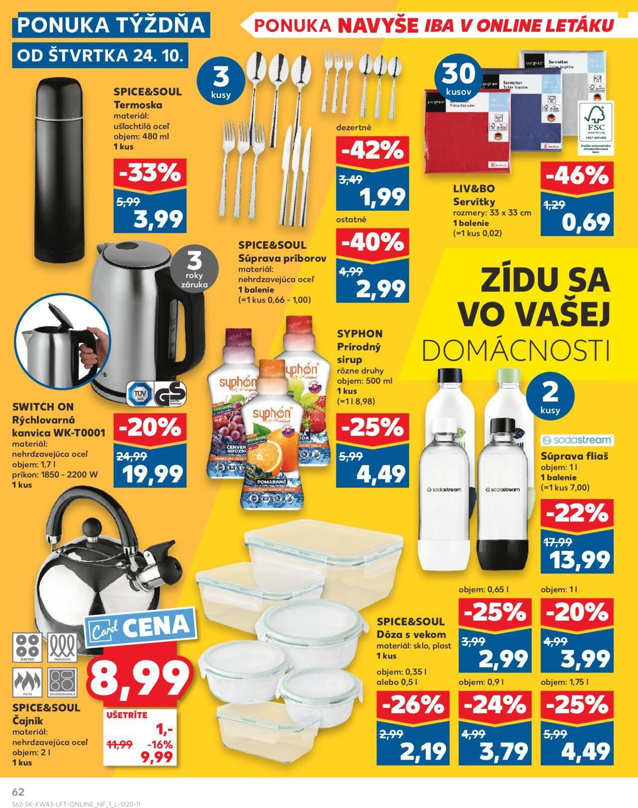 Leták Kaufland Košice-OC Galéria » 24.10.2024 - 30.10.2024 62