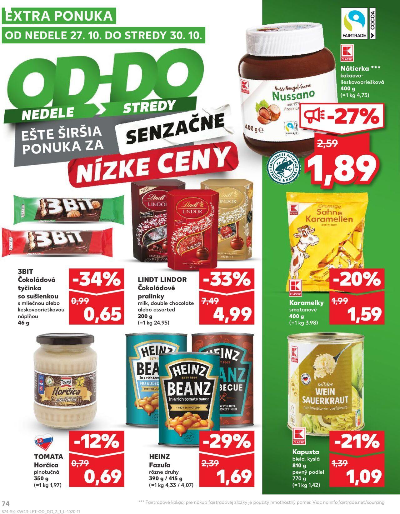 Leták Kaufland Košice-OC Galéria » 24.10.2024 - 30.10.2024 74