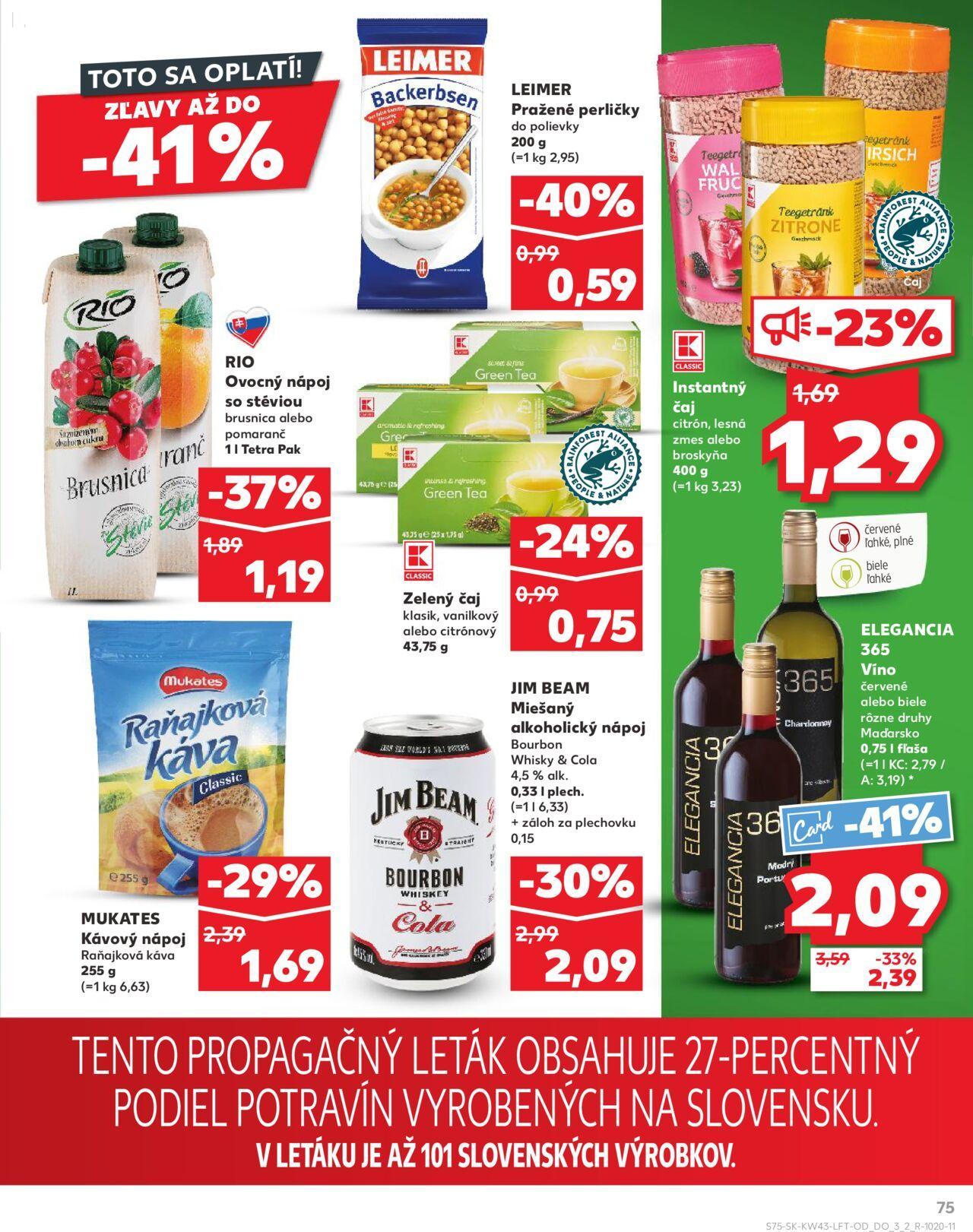 Leták Kaufland Košice-OC Galéria » 24.10.2024 - 30.10.2024 75