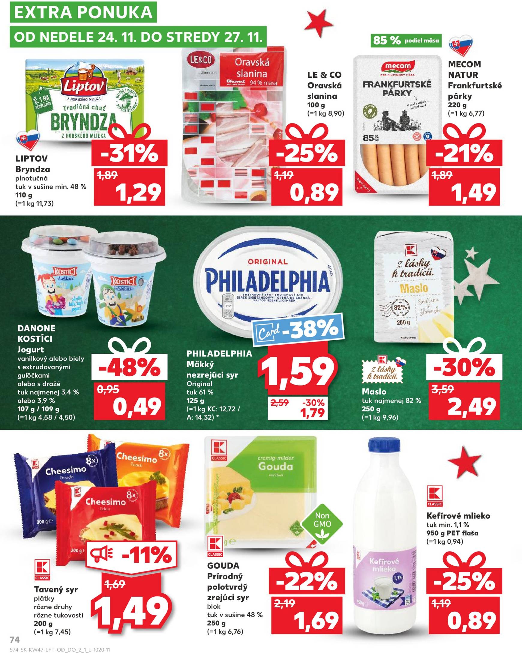 Kaufland leták platný od 21.11. - 27.11. 74