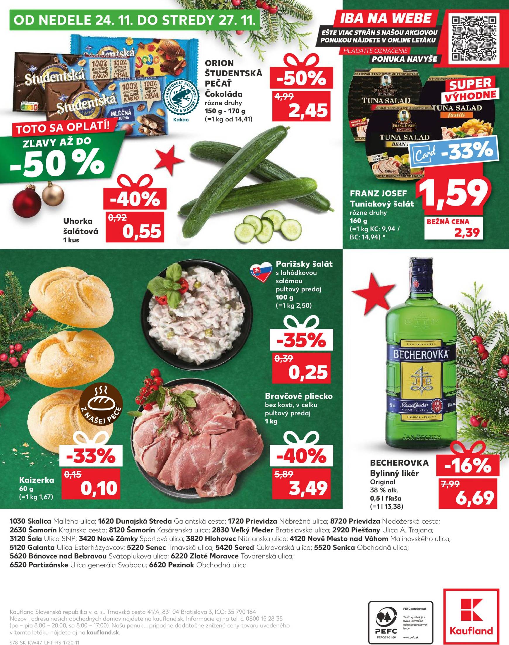 Kaufland leták platný od 21.11. - 27.11. 78