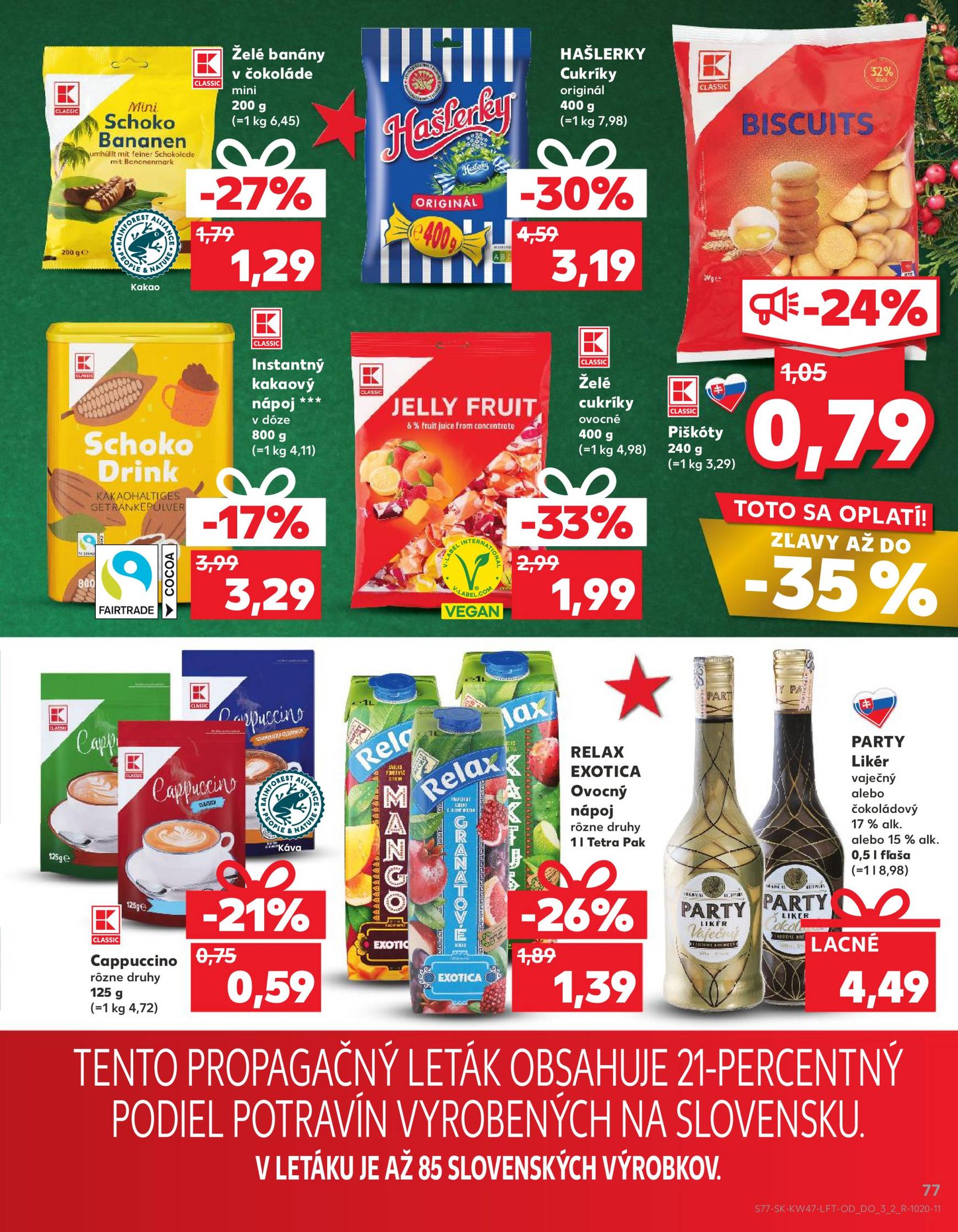 Kaufland leták platný od 21.11. - 27.11. 77