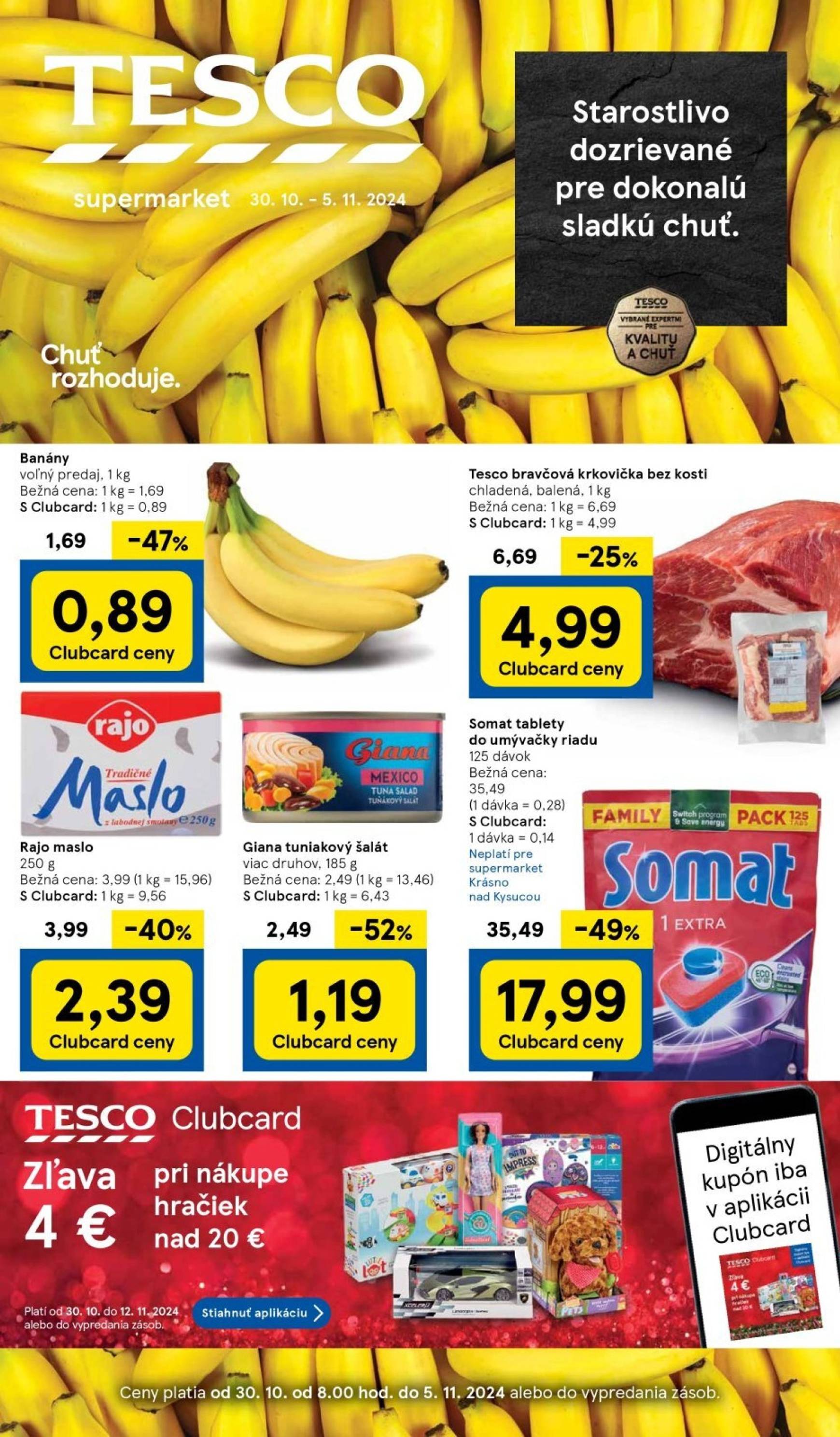 Tesco Supermarket leták platný od 30.10. - 05.11.