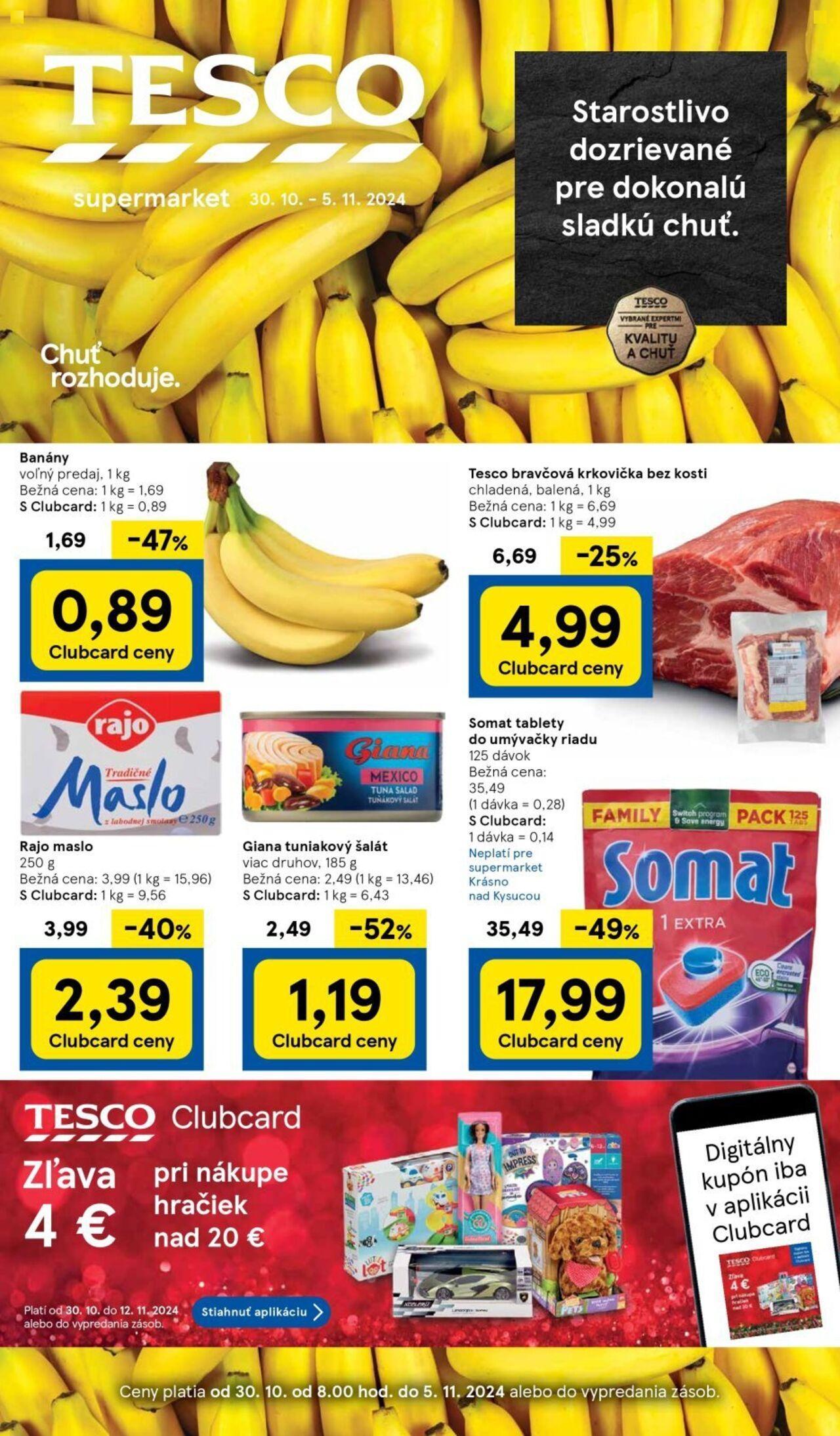 Tesco Supermarket - leták 30.10.2024 - 05.11.2024