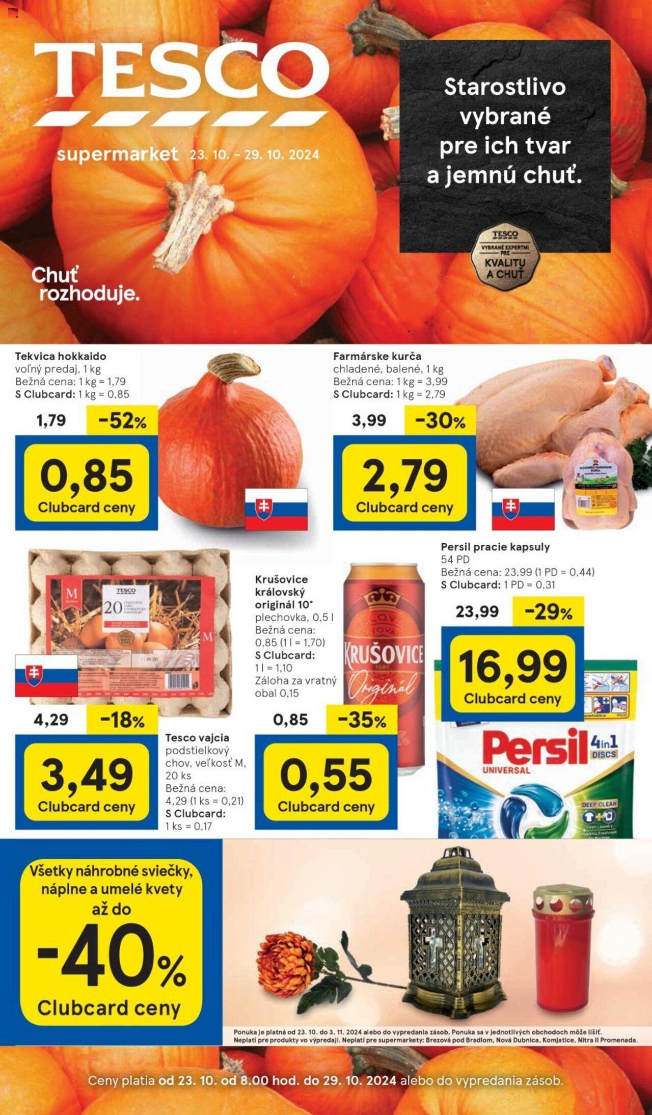 Tesco Supermarket - leták 23.10.2024 - 29.10.2024