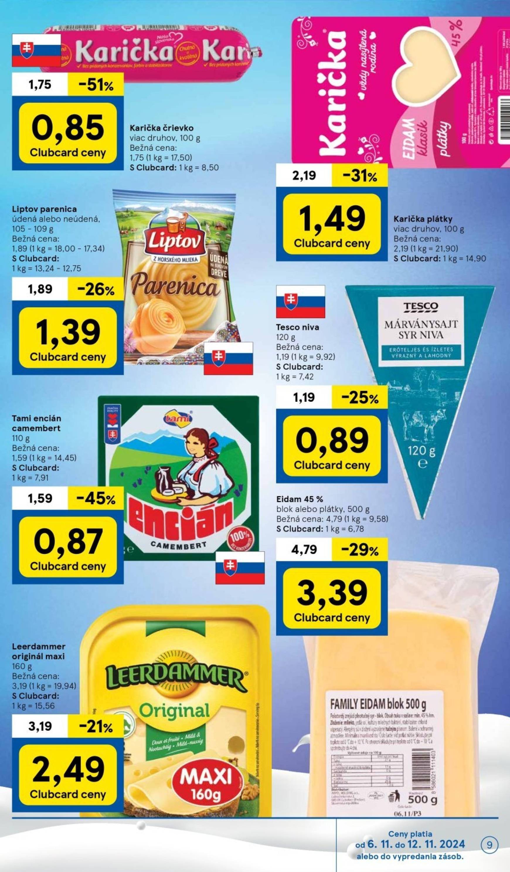 Tesco Supermarket leták platný od 06.11. - 12.11. 9