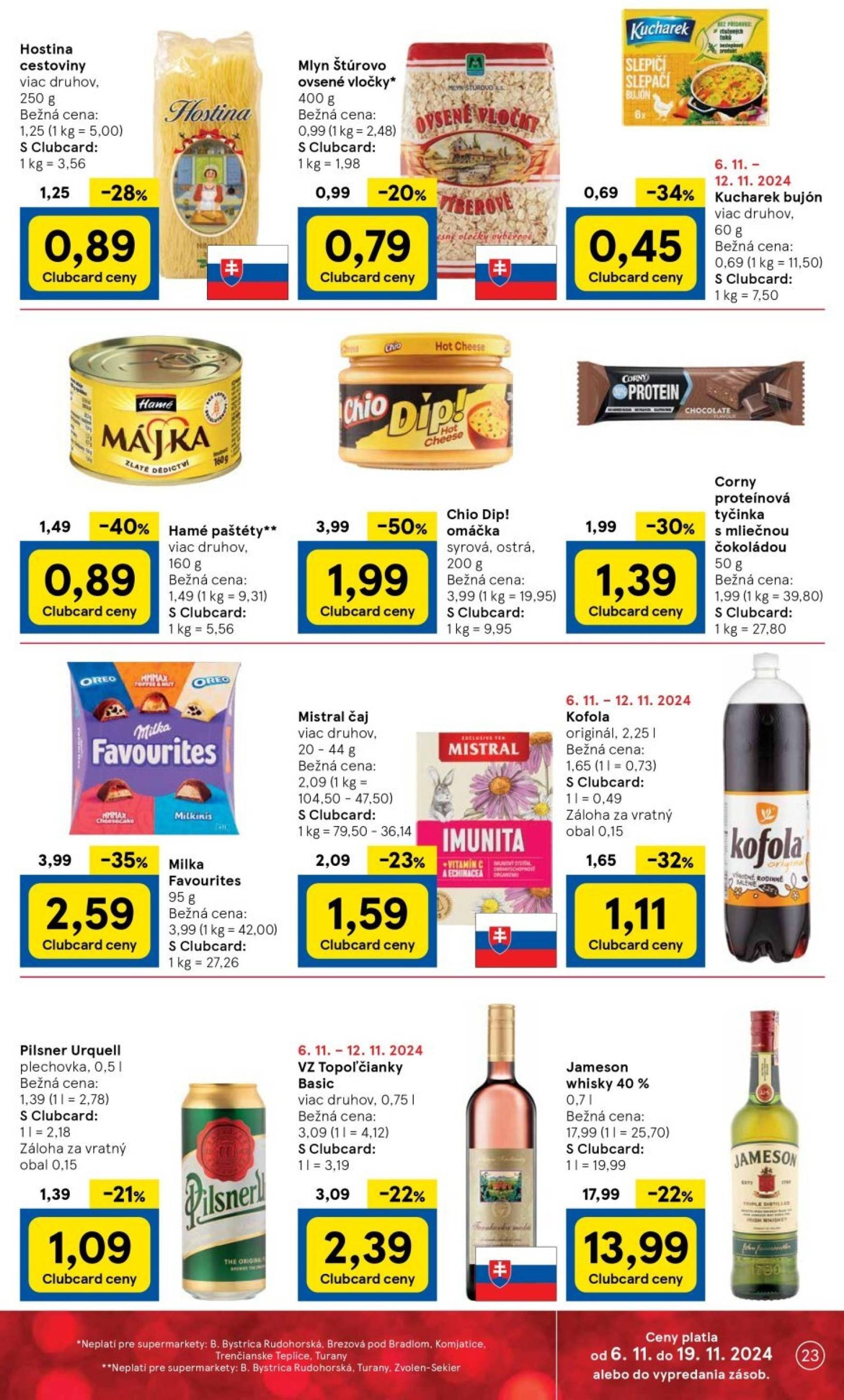 Tesco Supermarket leták platný od 06.11. - 12.11. 23