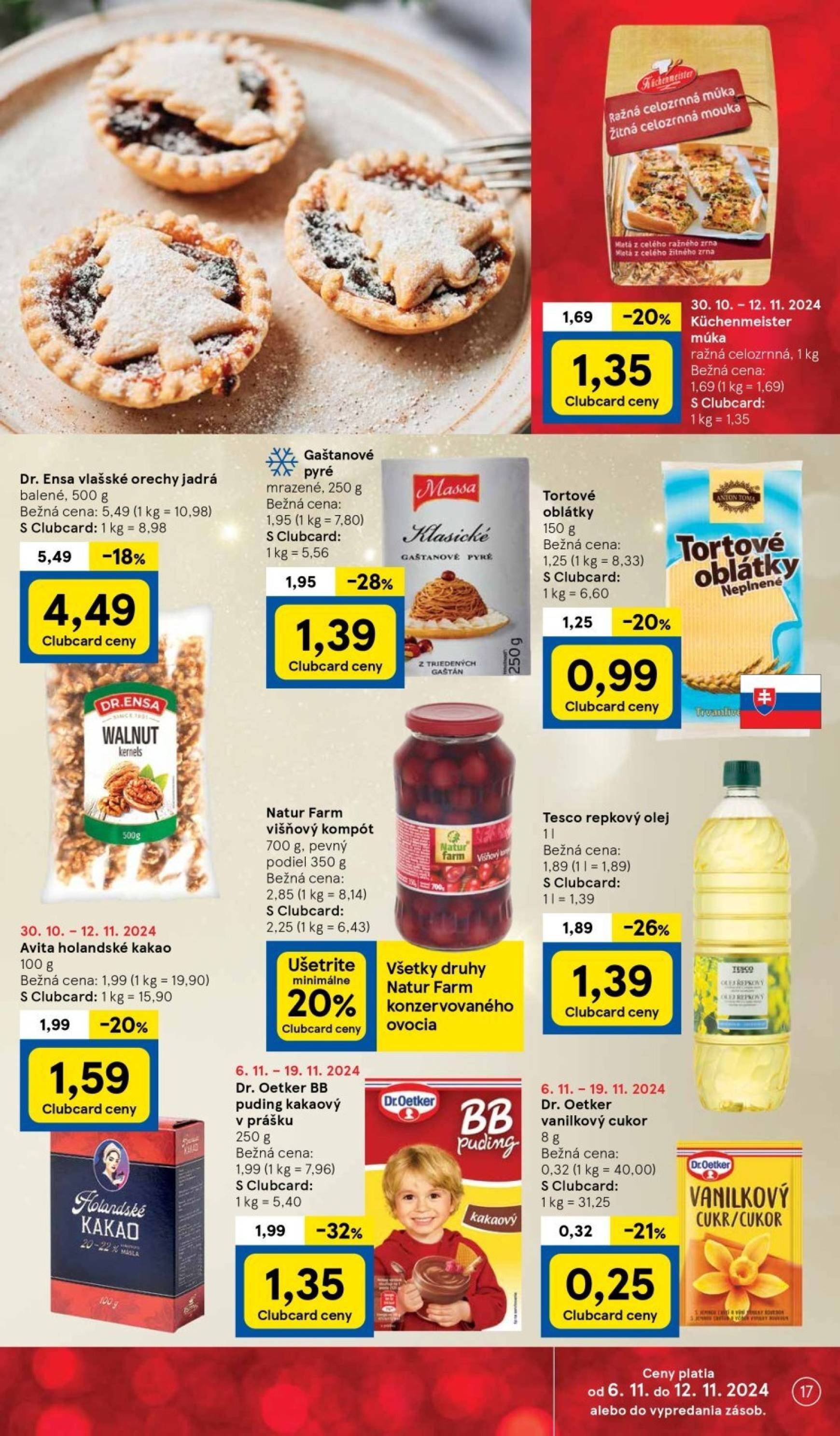 Tesco Supermarket leták platný od 06.11. - 12.11. 17