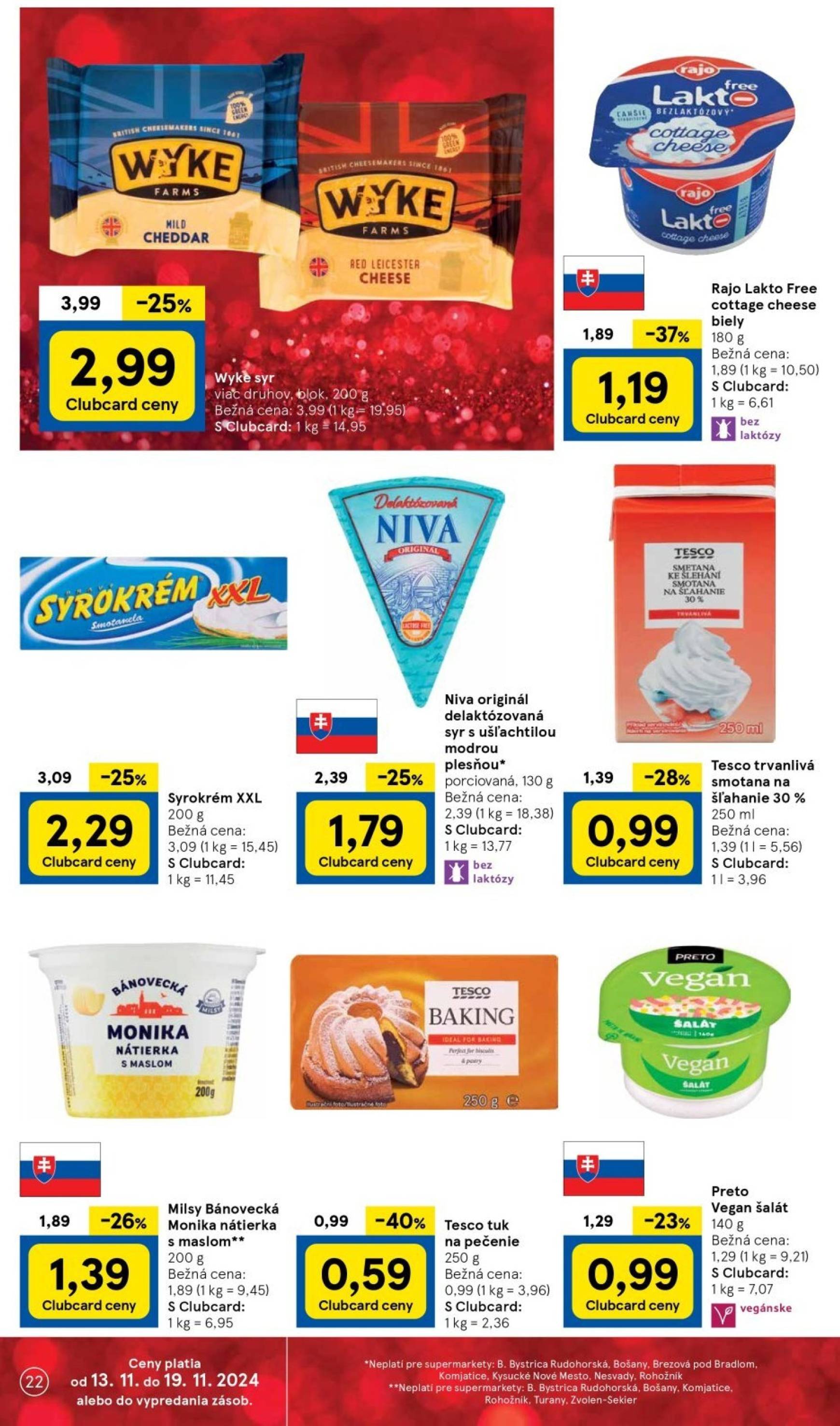 Tesco Supermarket leták platný od 13.11. - 19.11. 22