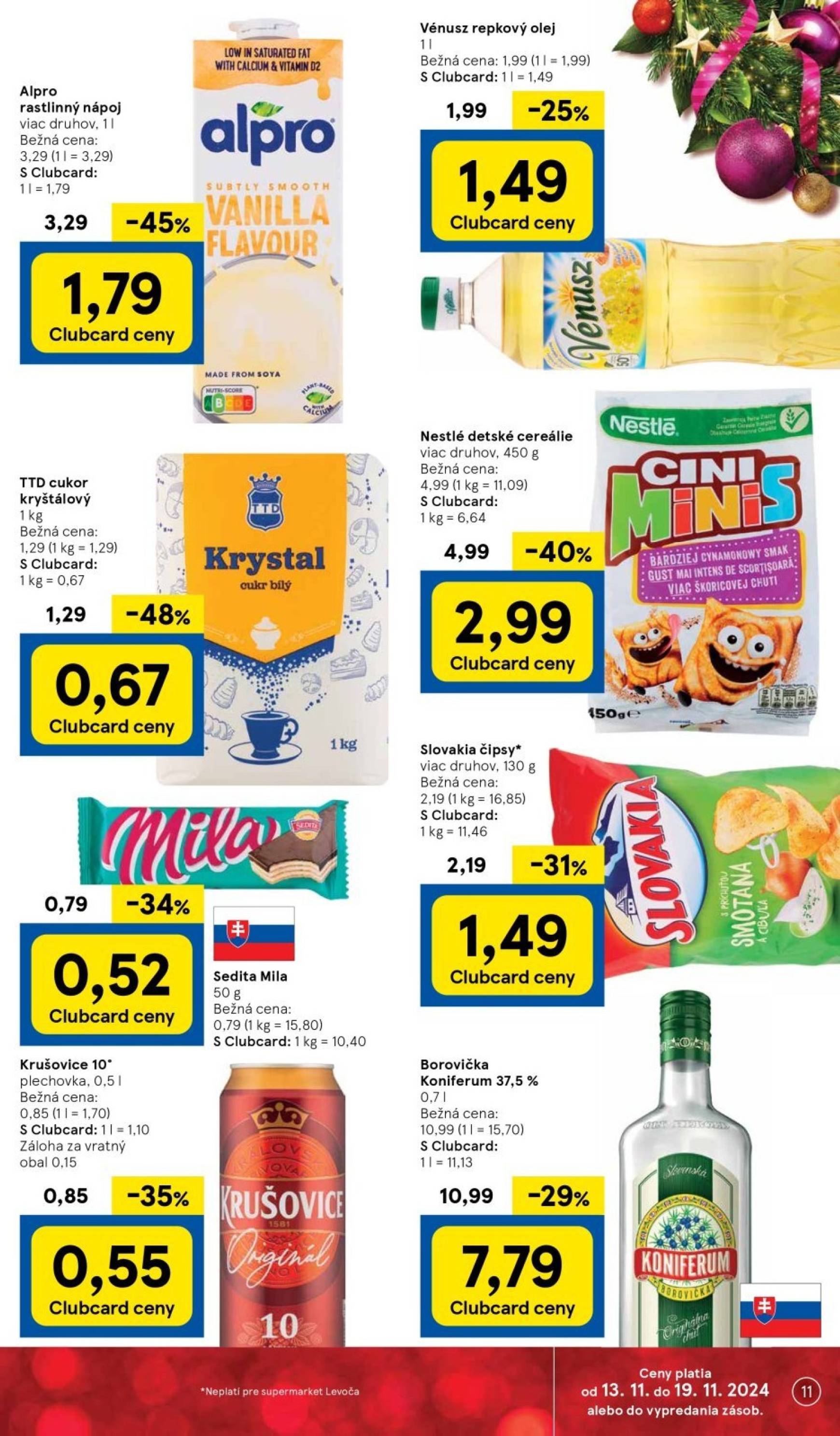 Tesco Supermarket leták platný od 13.11. - 19.11. 11