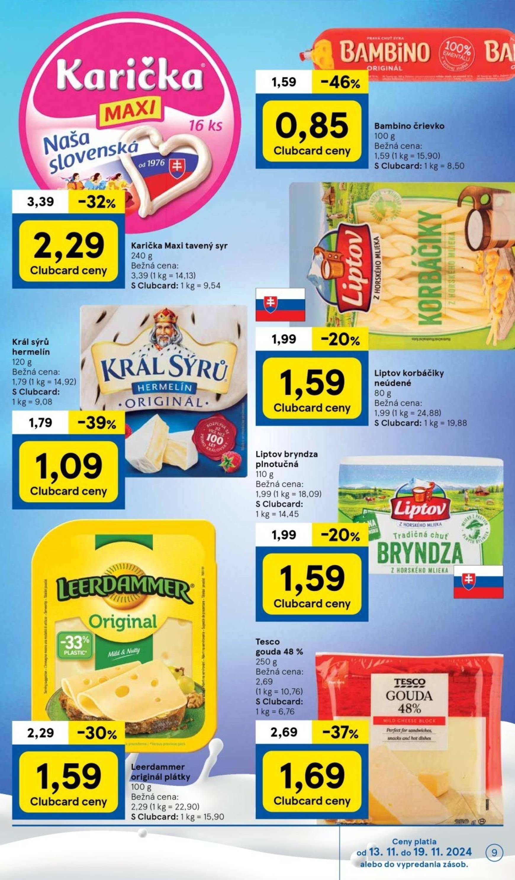 Tesco Supermarket leták platný od 13.11. - 19.11. 9