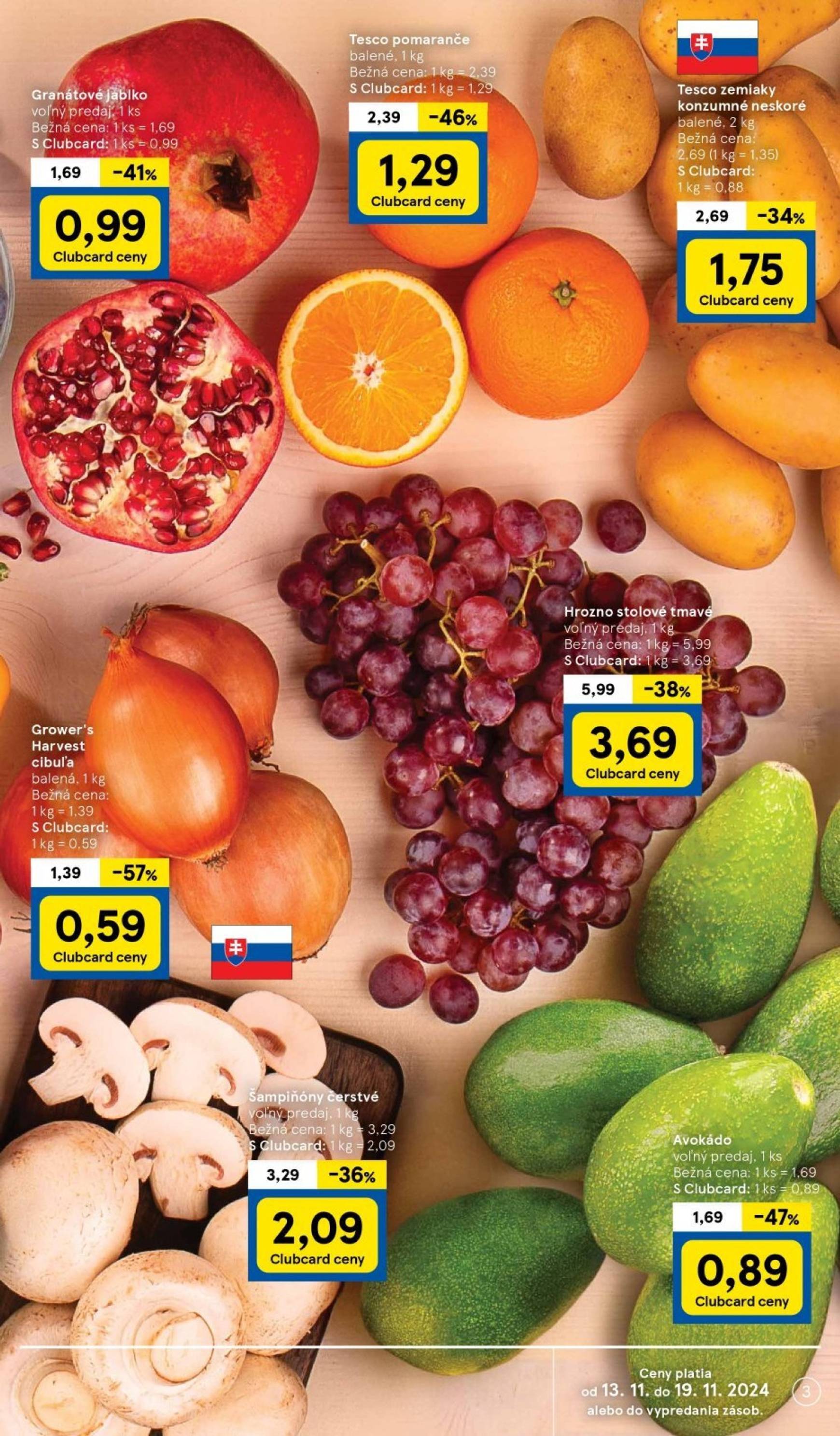 Tesco Supermarket leták platný od 13.11. - 19.11. 3