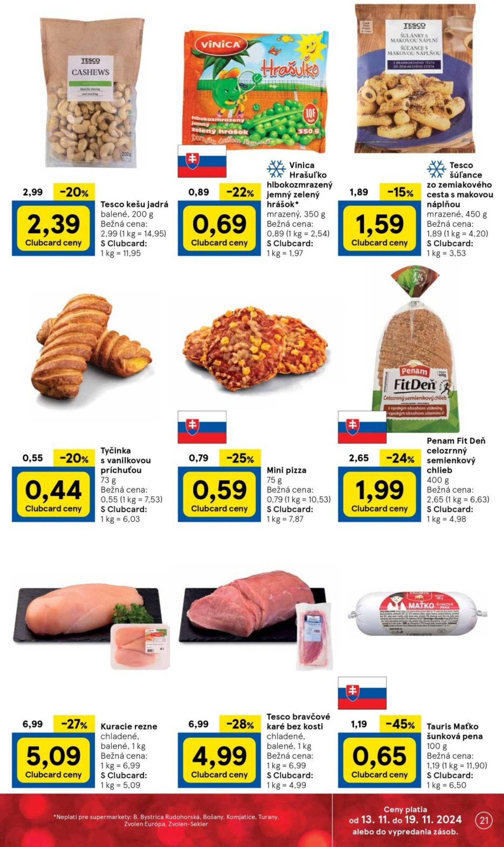 Tesco Supermarket leták platný od 13.11. - 19.11. 21