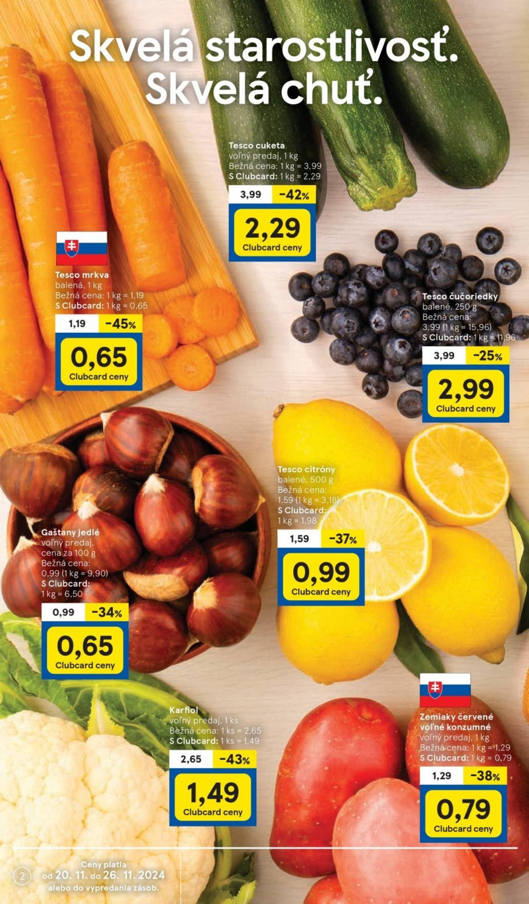 Tesco Supermarket leták platný od 20.11. - 26.11. 2