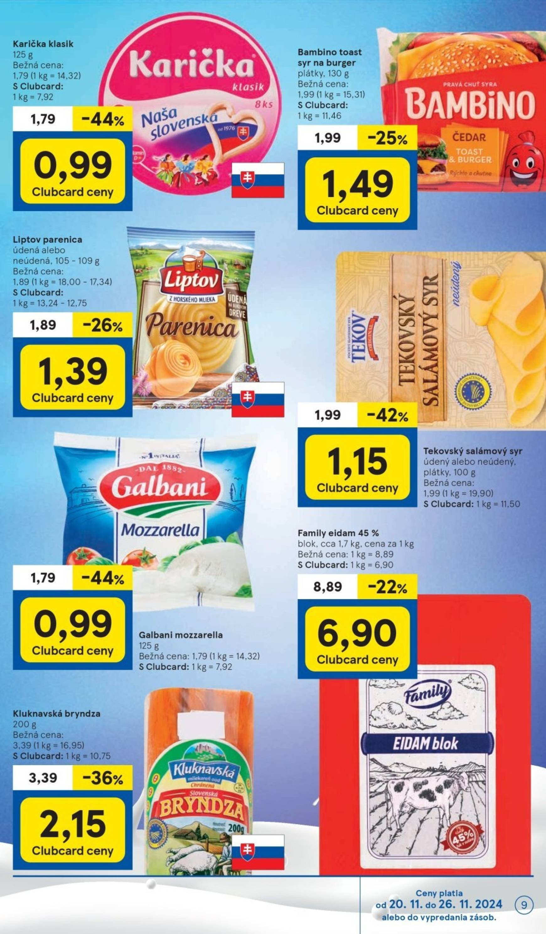 Tesco Supermarket leták platný od 20.11. - 26.11. 9