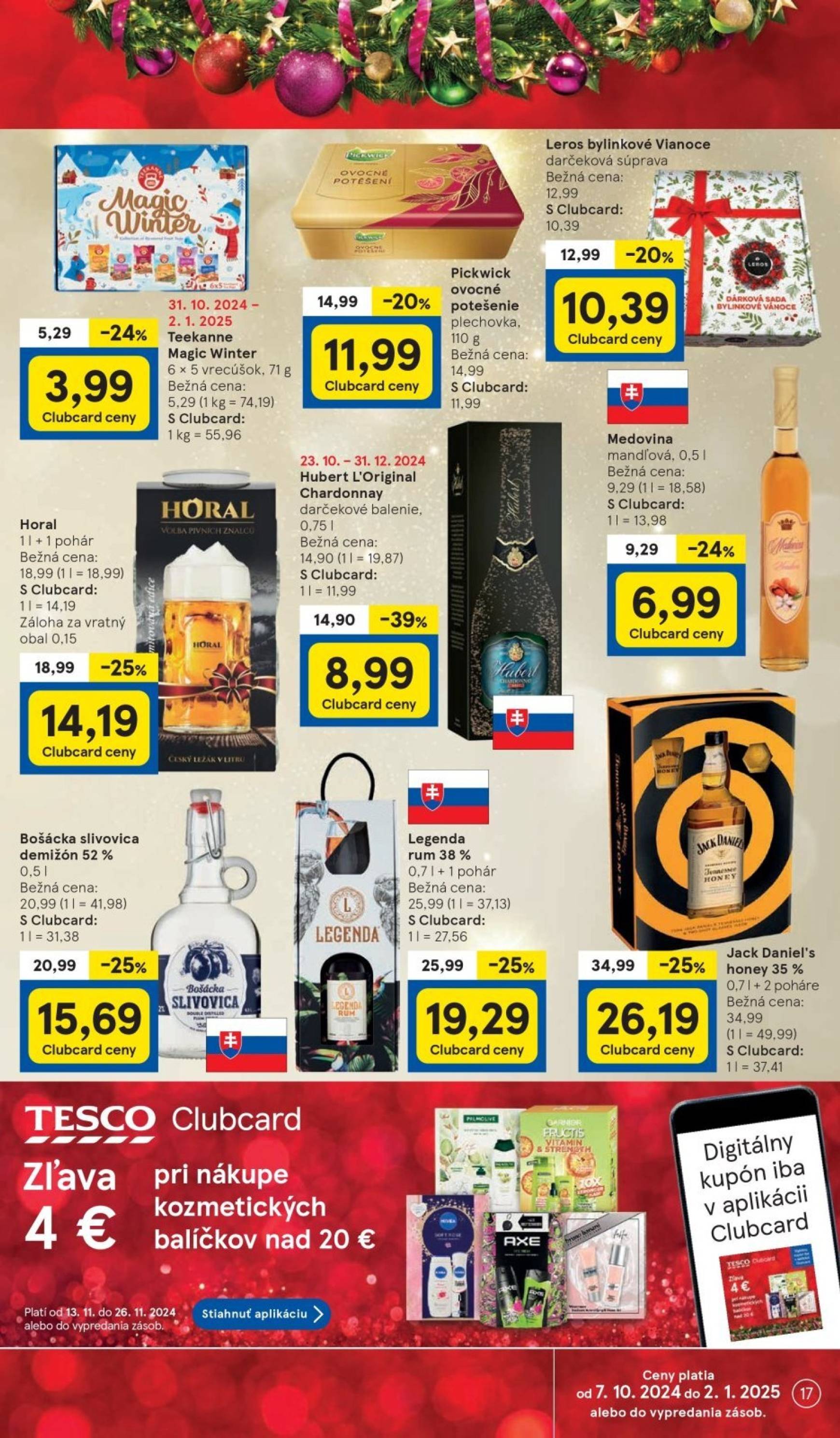 Tesco Supermarket leták platný od 20.11. - 26.11. 17