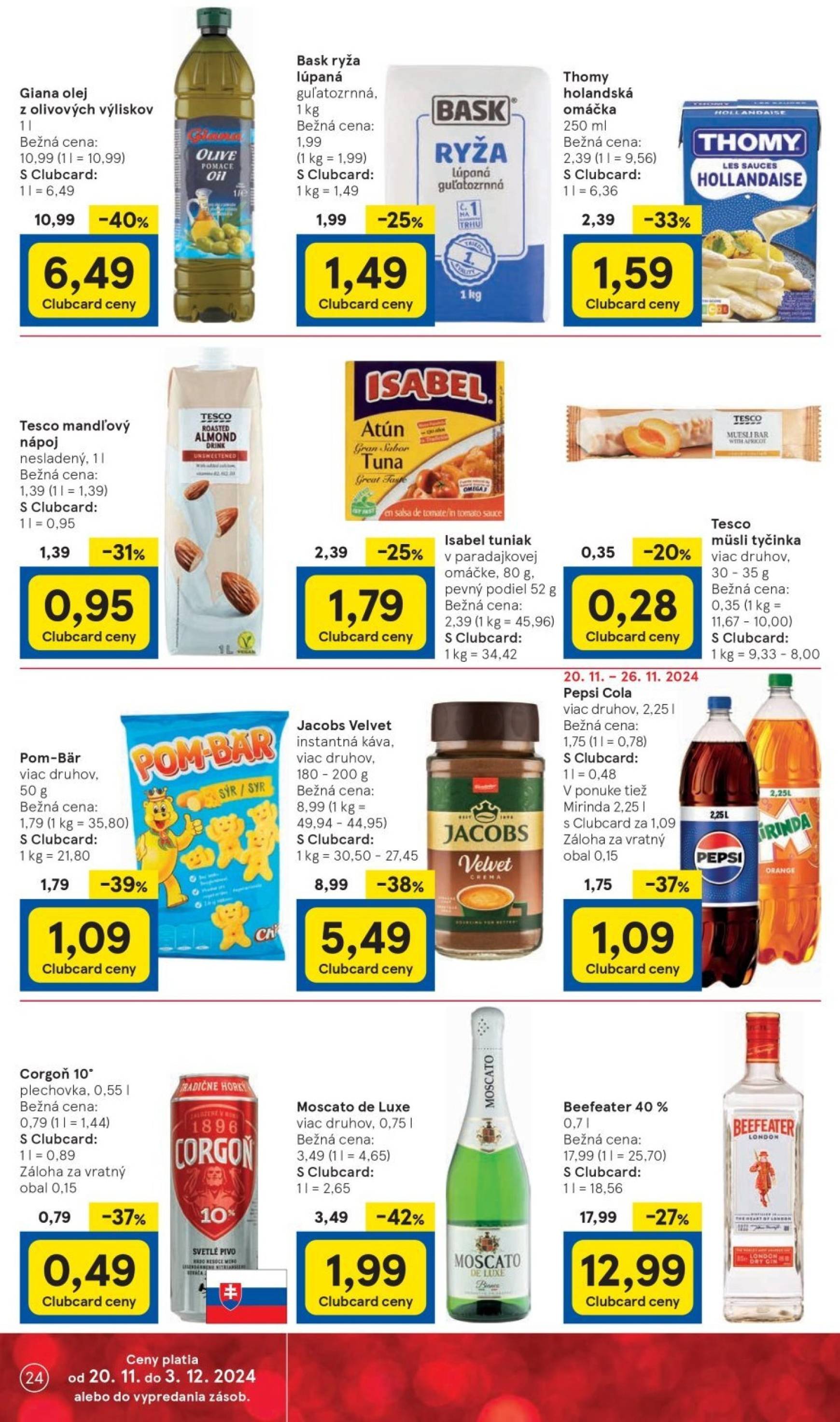 Tesco Supermarket leták platný od 20.11. - 26.11. 24