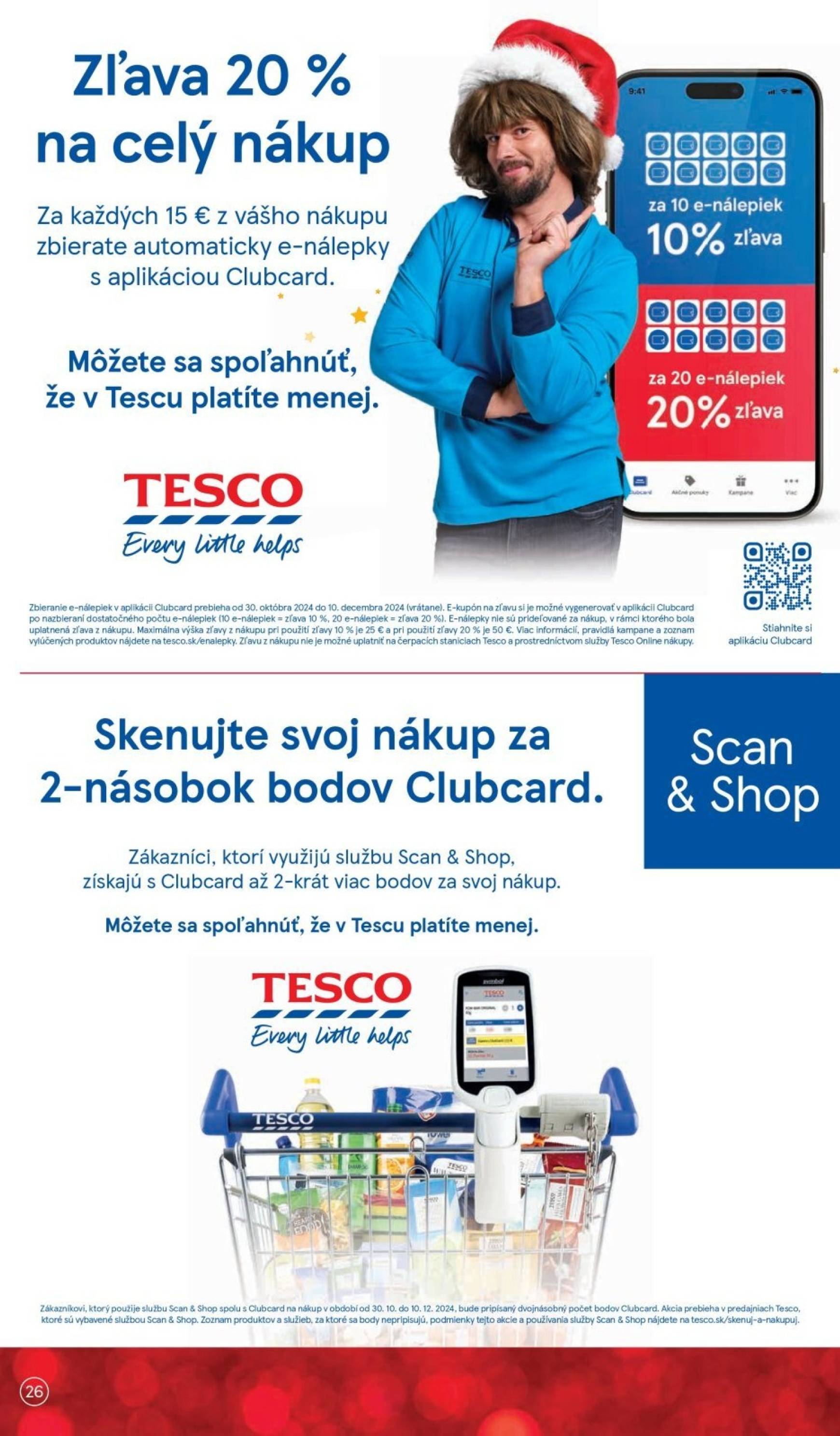 Tesco Supermarket leták platný od 20.11. - 26.11. 26